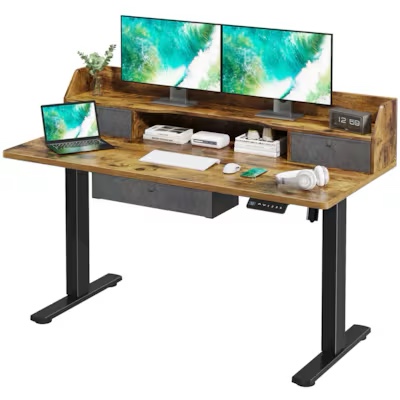Vineego 55-in Brown Modern/Contemporary Standing desk T-HAD23-0185-140FE