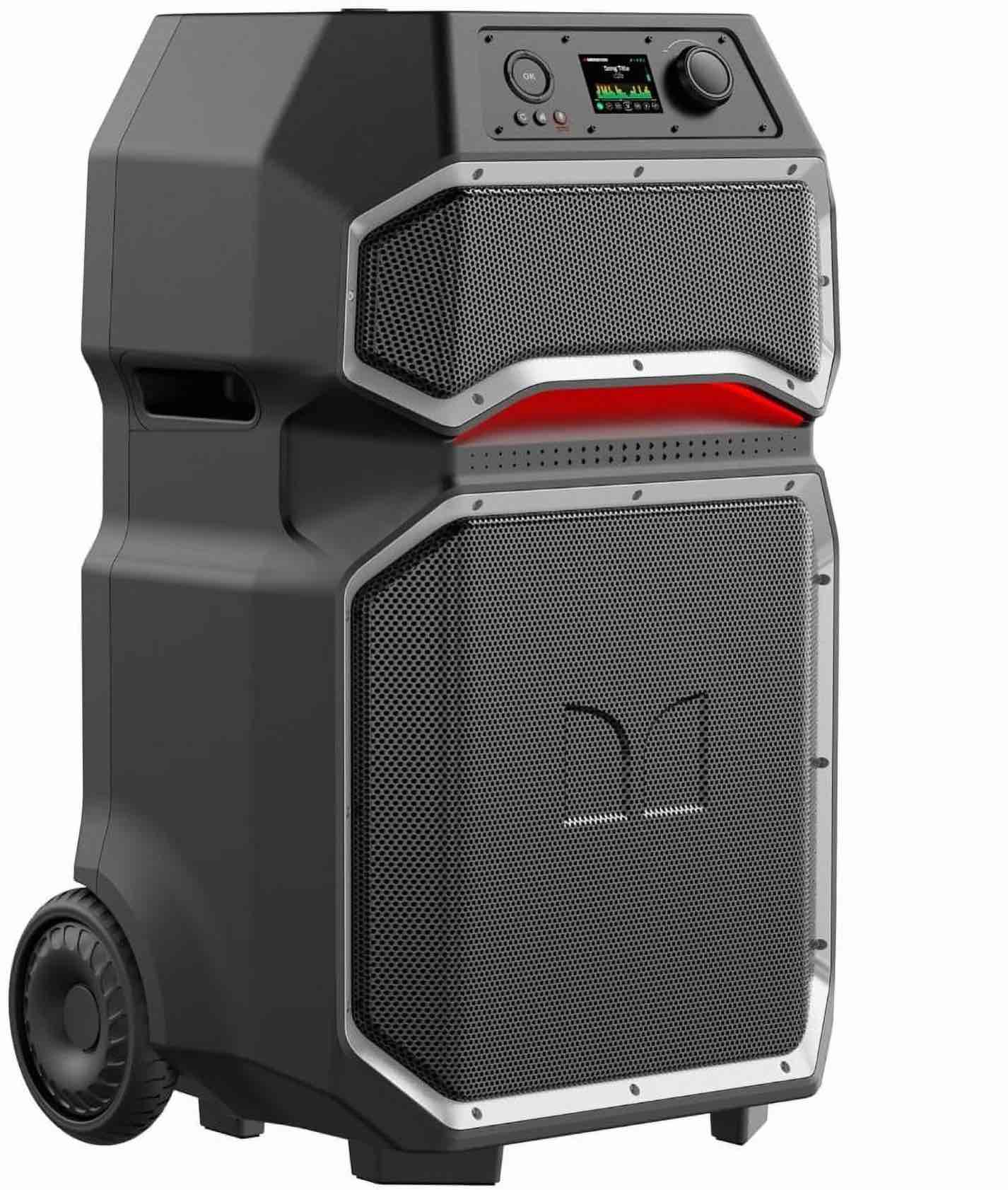 Monster Rockin' Roller X Indoor/Outdoor Portable Bluetooth Speaker | Powerful 1000W, 15” Subwoofer | All Terrain Wheels, Weather Resistant, Dual Mic & Guitar Inputs, TWS Pairing, App Control