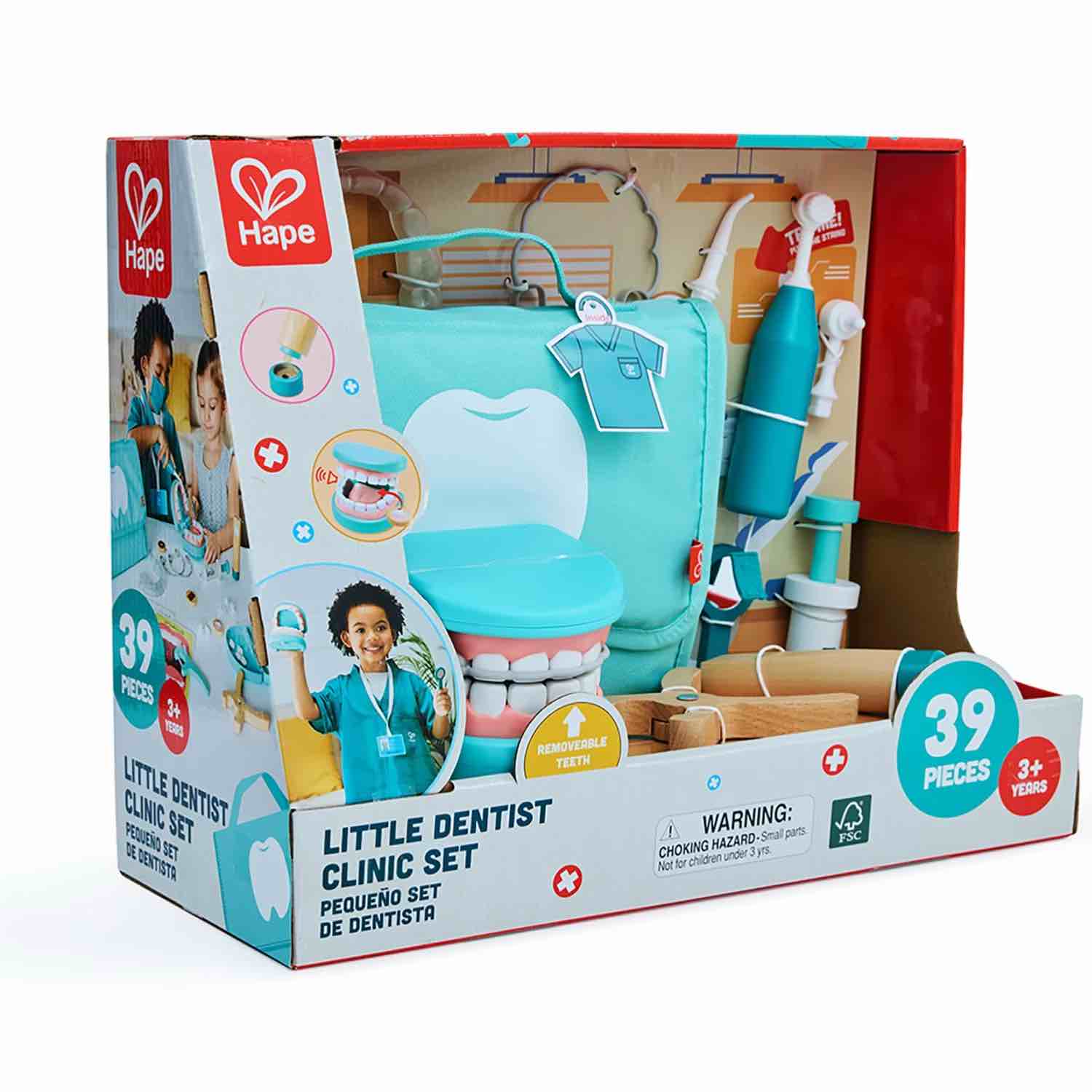 Hape Little Dentist Clinic Set, 39-Piece Educational Pretend Playset