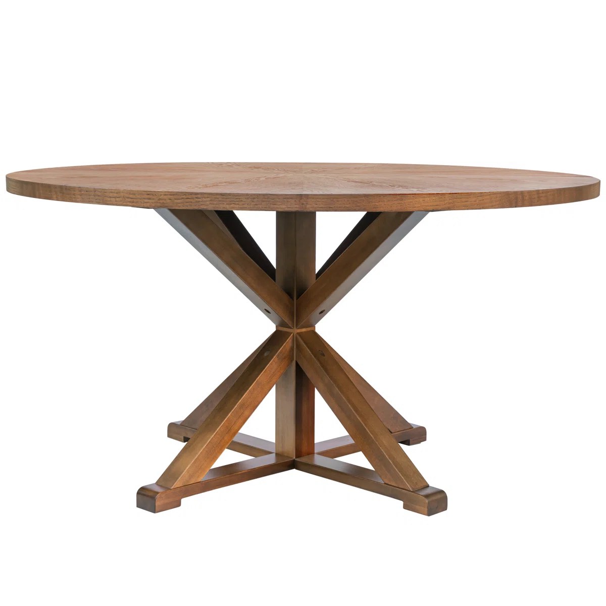 Evonia 59-Inch 8-Seat Round Solid Wood Dining Table By Lark Manor™