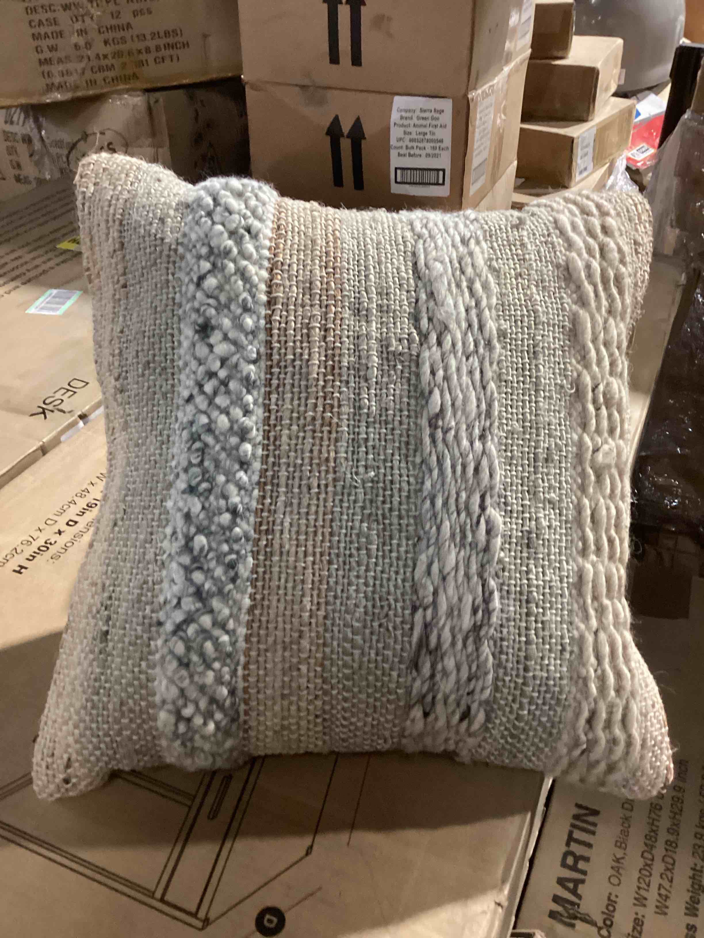 BOU001-1818 18 x 18 in. Boundary Accent Square Pillow, Multi Color