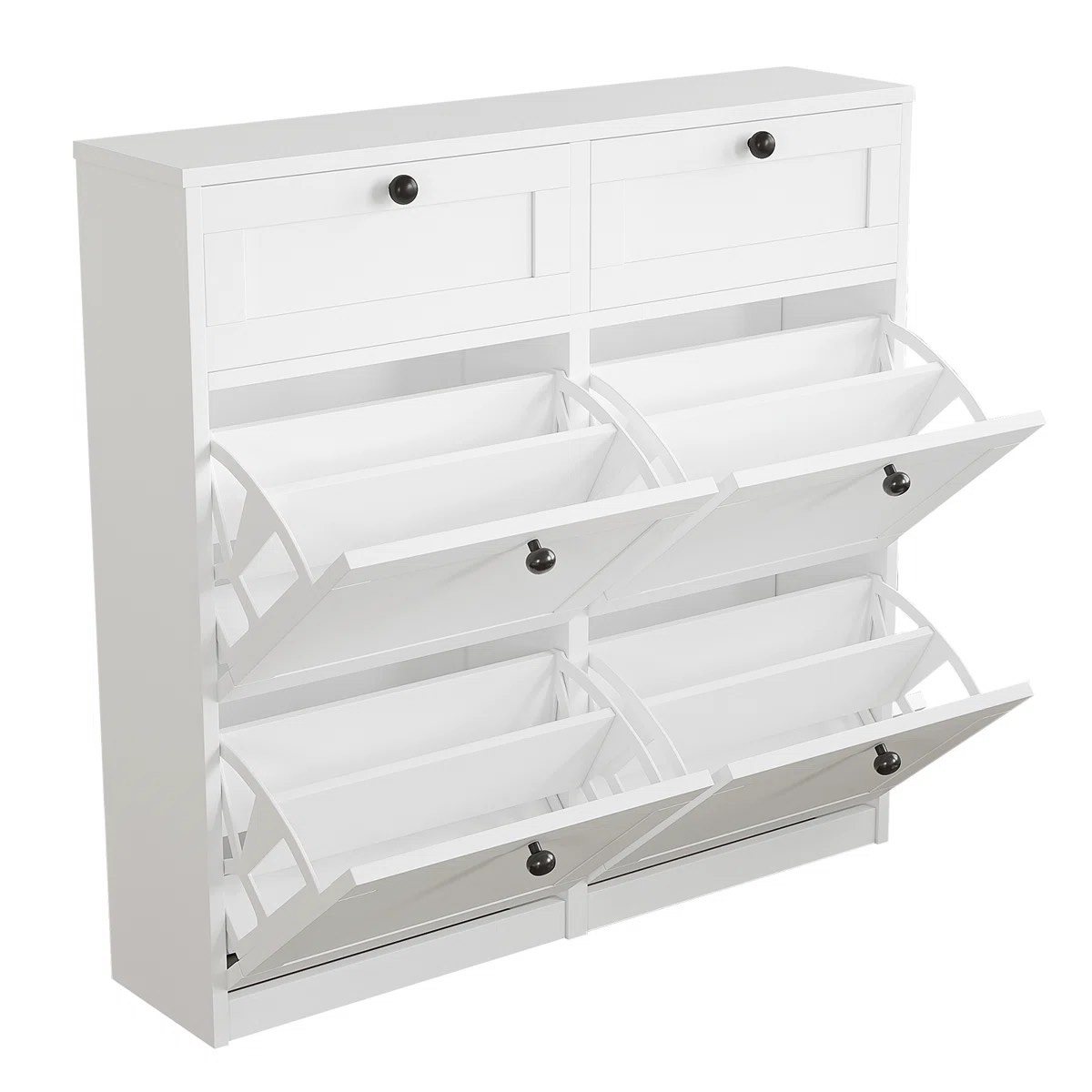 24 Shoe Storage Cabinet With 2 Drawers