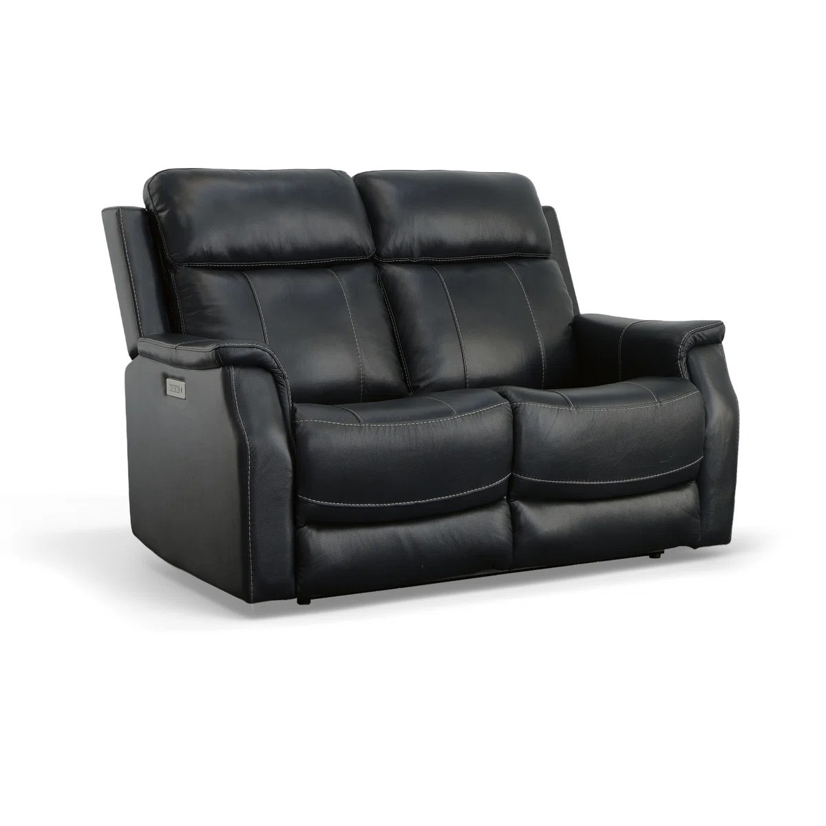 Eamon Reclining Sofa with Power Headrests & Lumbar, Blue
