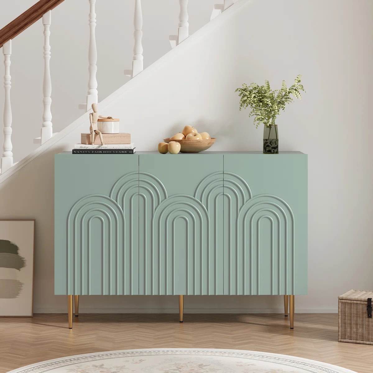 Sirgio 47.2'' Sideboard Buffet Cabinet with 3 Doors for Kitchen, Hallway, Living Room, Green