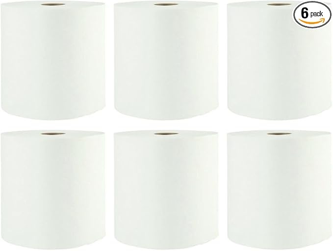 Boardwalk Xtra Roll Towels  1-Ply  8  X 800 Ft  White  6 Rolls/Carton