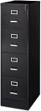 StaplesCommercial 4- Drawer Vertical File Cabinet Locking Letter Black 22” D (22337D)