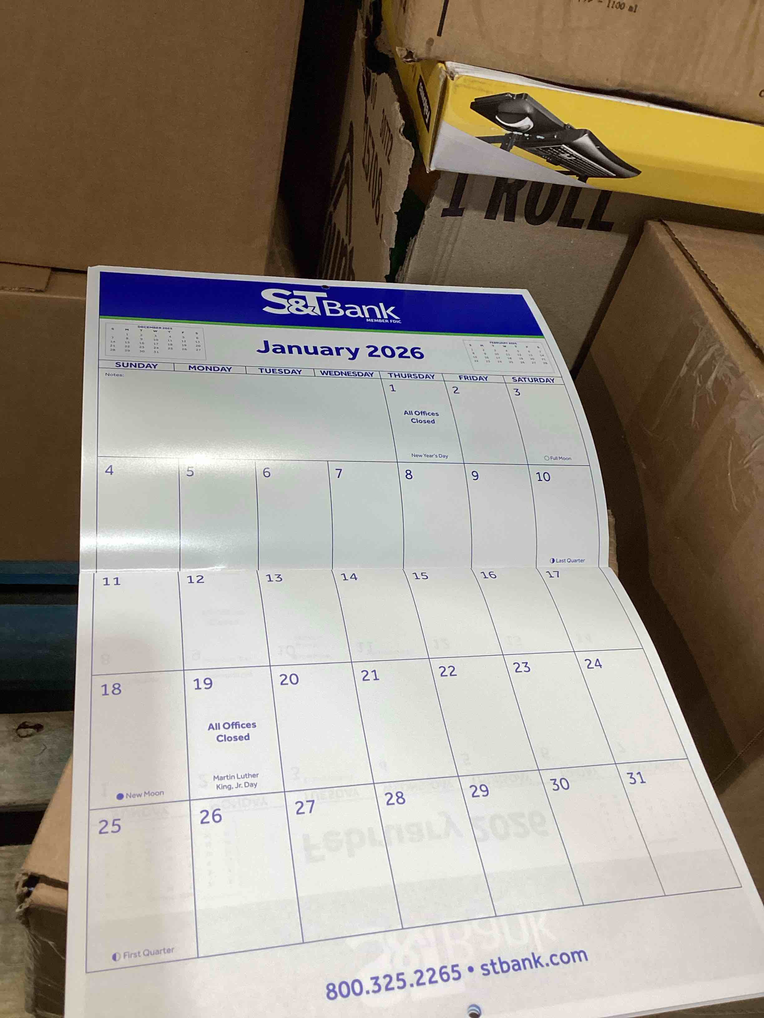 S & T Bank 2026 Calendar