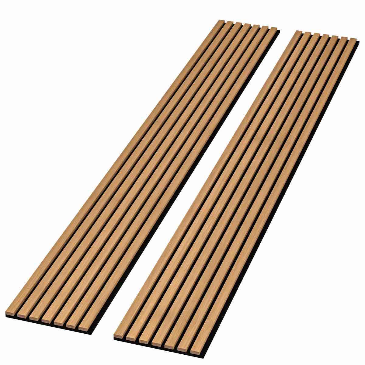 106" x 12.6" Acoustic Wood Wall Panelling, Decorative Sound Proof Slat Panels (Set of 2)