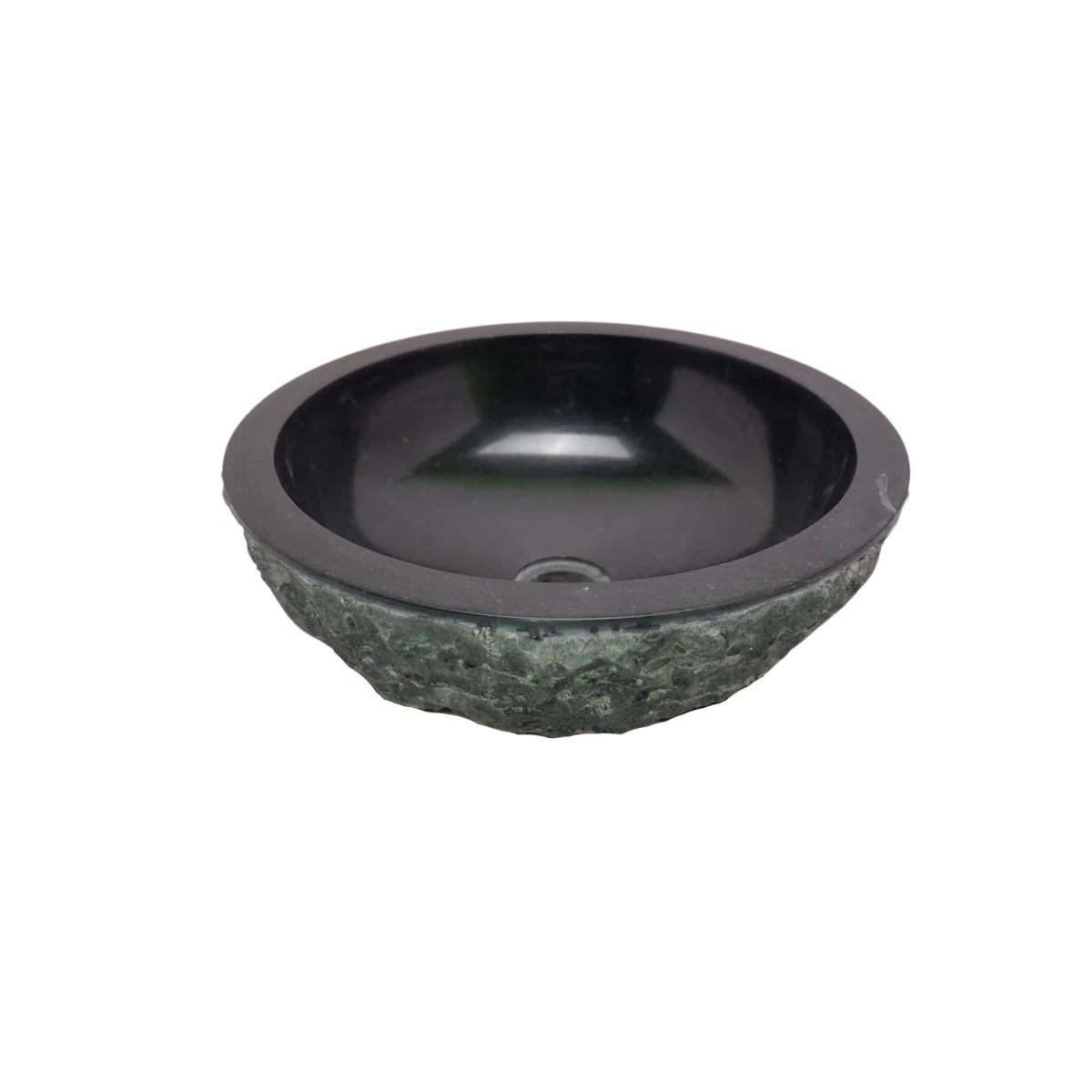B.o.i 15.7'' Gray Stone Oval Bathroom Sink SB 01