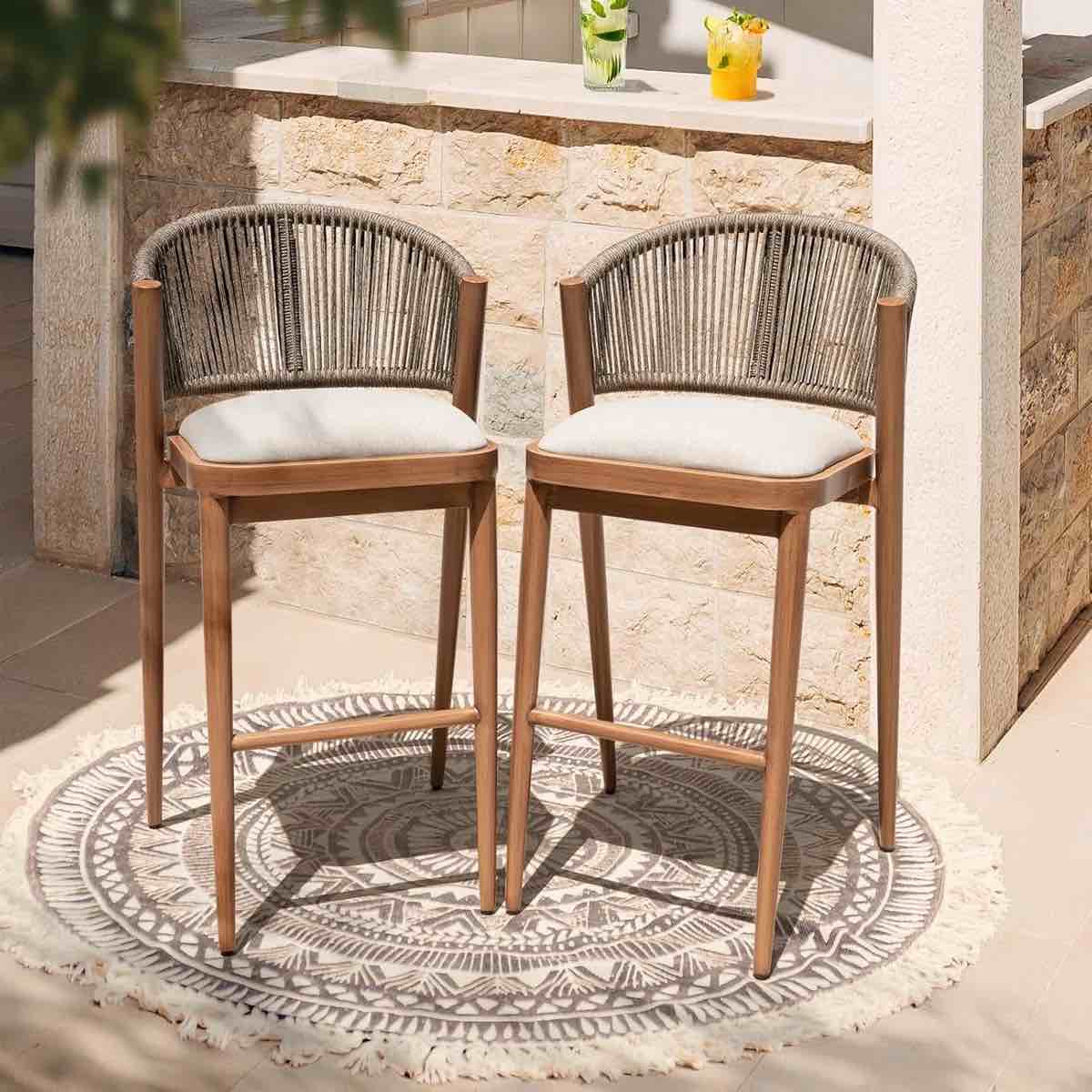 Modern Rope Bar Stools Set of 2 (Set of 2)