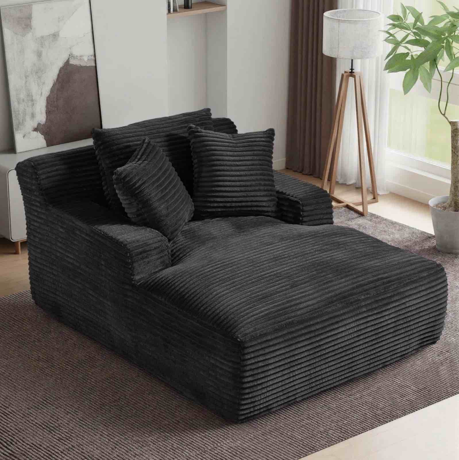 Latitude Run® No Assembly Required 50'' Corduroy Indoor Chaise Lounge Chair Upholstered Modern Glauser Oversized Sleeper Sofa