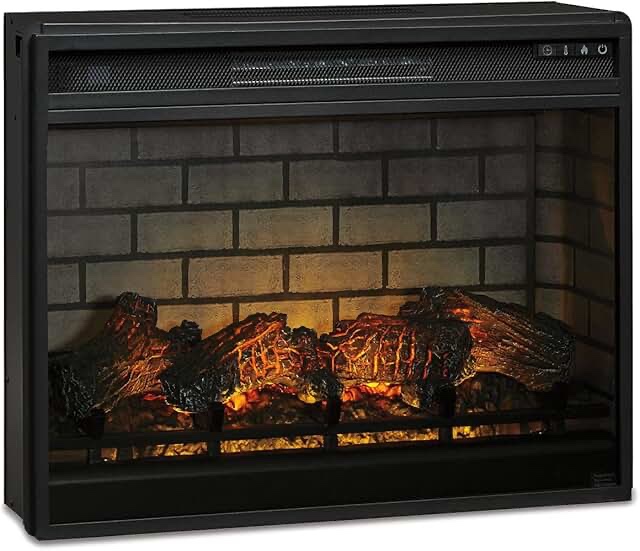 Signature Design by Ashley Entertainment Accessories Large Fireplace Insert Infrared Black