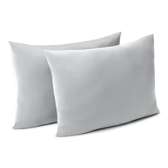  Satin Luxury 2pc Pillowcase Set grey 