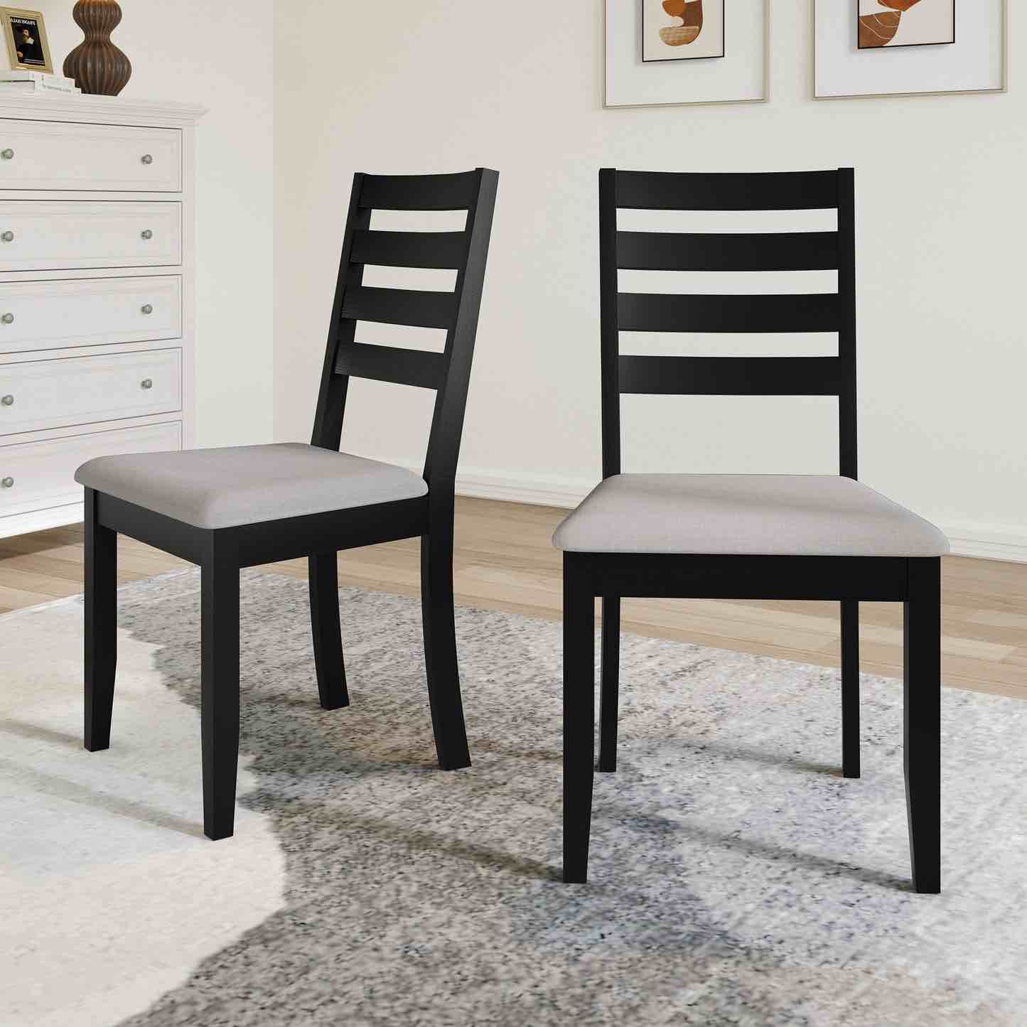ocossio timeless wooden dining chairs ( set of 6 chairs)