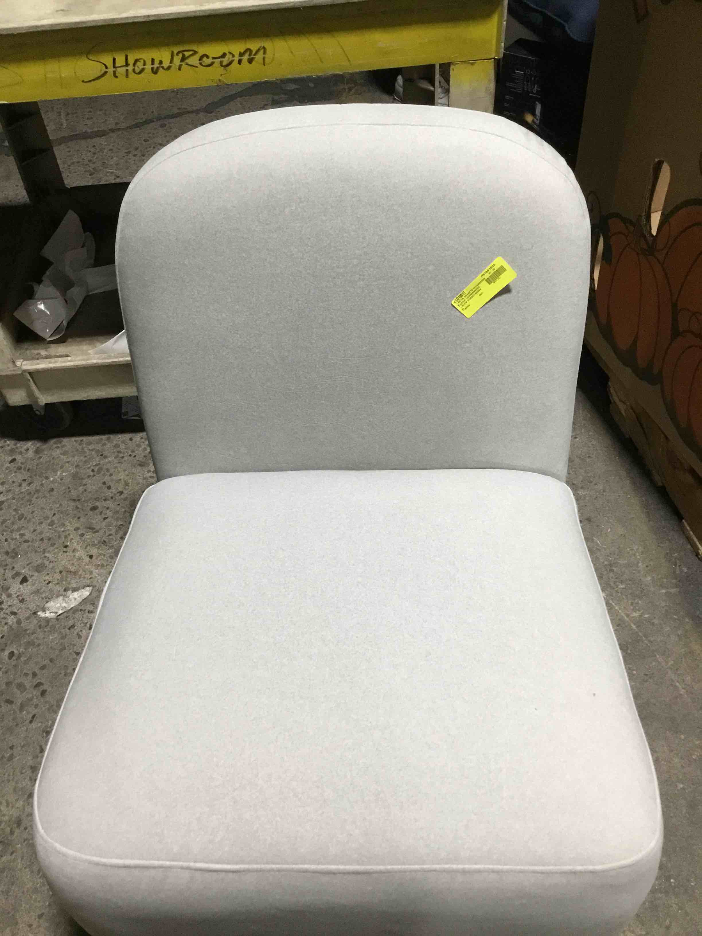 Sillón Individual Gris Sin Brazos Verri Tela Gris Liz with little stain