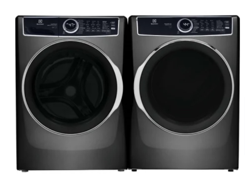 Electrolux 27 Inch Wide 4.5 Cu. Ft. Electric Washer and 27 Inch Wide 8 Cu. Ft. Electric Dryer Laundry Pair with Perfect Steam