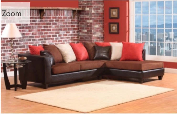 NeoLiving Daniel Corner Sectional with Multicolor Combo Pillows (LAF ONLY)