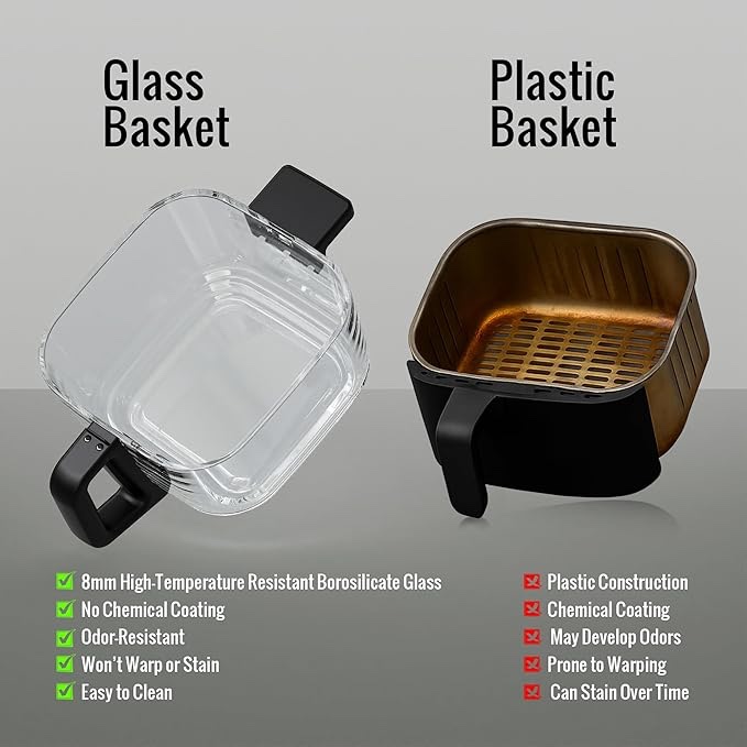 Air Fryer Replacement Glass Basket
