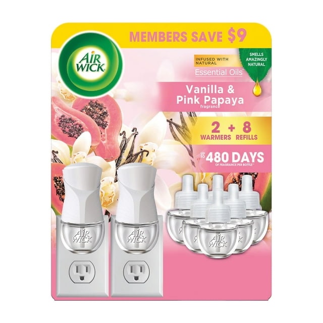 ir Wick Plug In Scented Oil Air Freshener, Vanilla & Pink Papaya