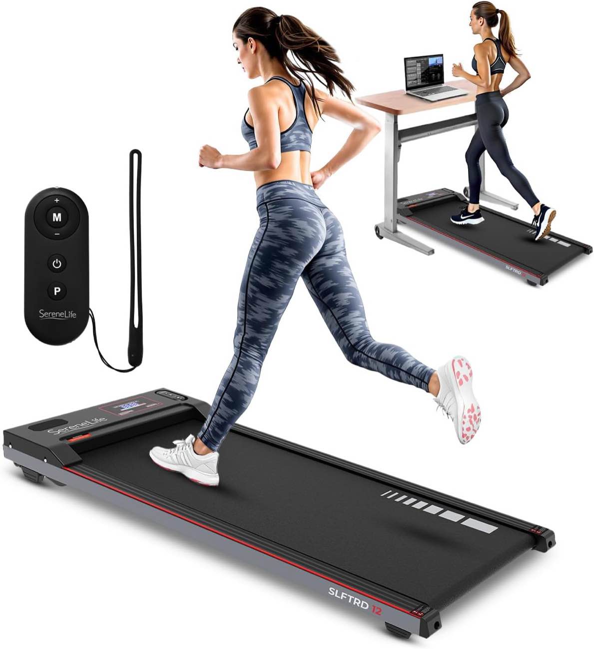 SereneLife SLFTRD12 Portable Walking Pad Treadmill User Manual