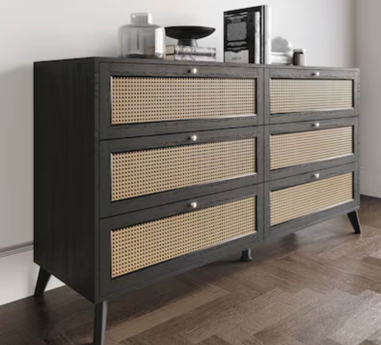 ChaletPosh Black 6 -Drawer Standard dresser