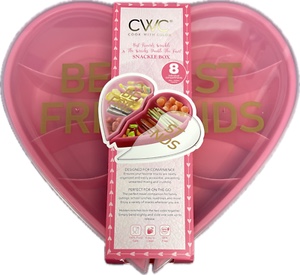 Valentines BEST FRIENDS Snackle Box CWC PINK Target NEW Storage container Heart