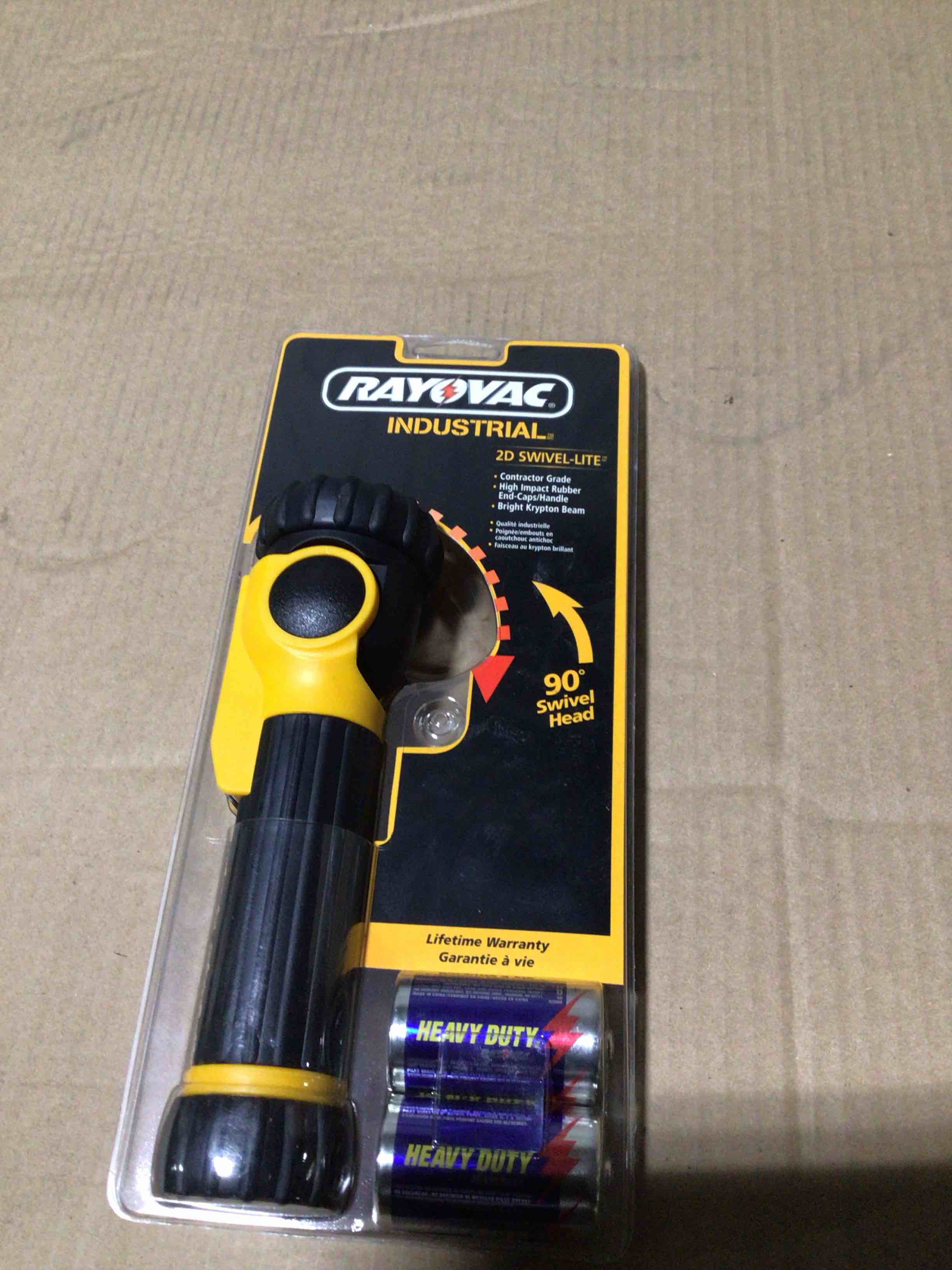 Rayovac Industrial Grade 2D Swivel Flashlight Batteries Included, ISL2D-BC