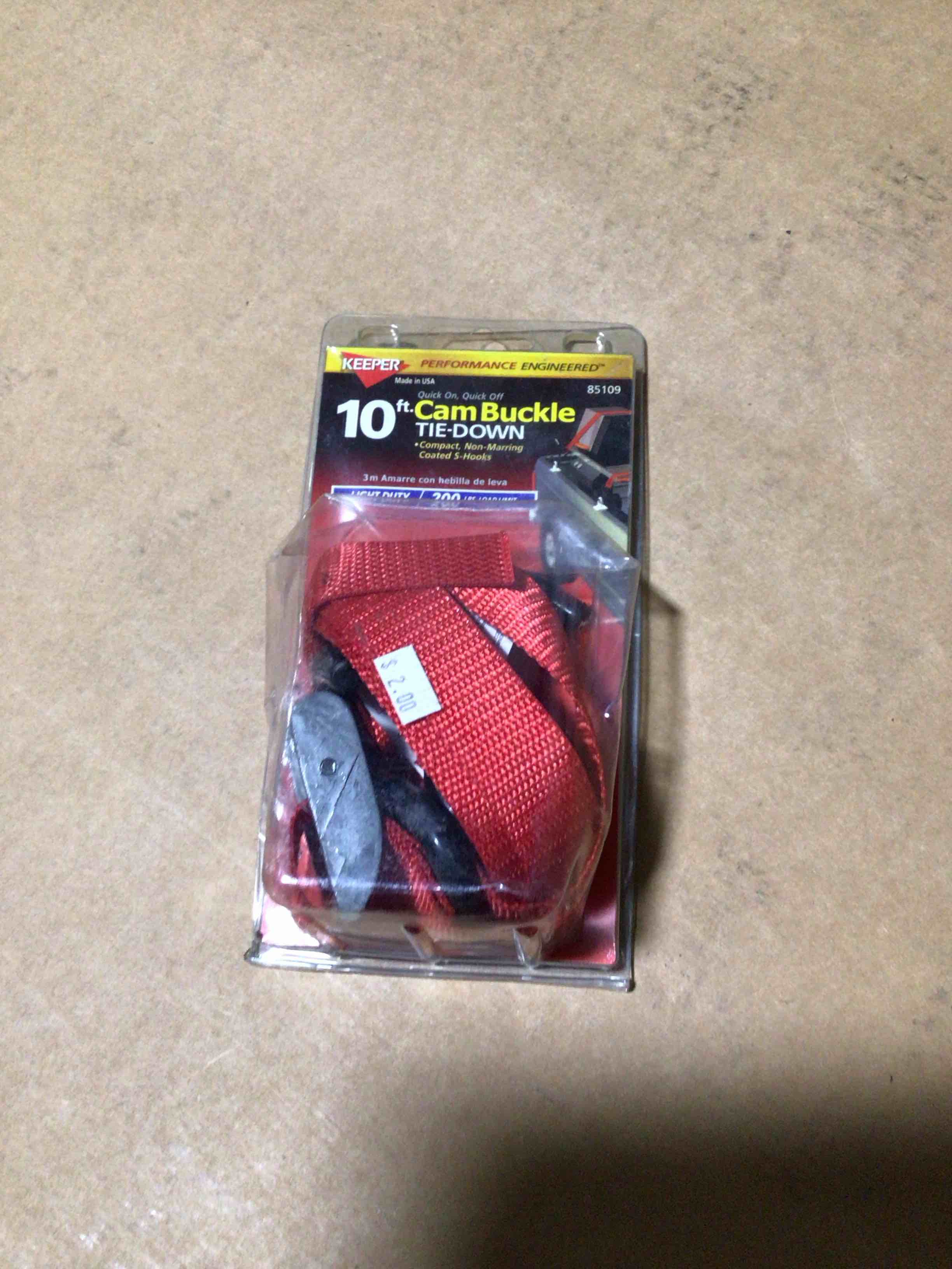 Keeper 85109 Tie Down  200 lb  10 ft L x 1 in W  Nylon