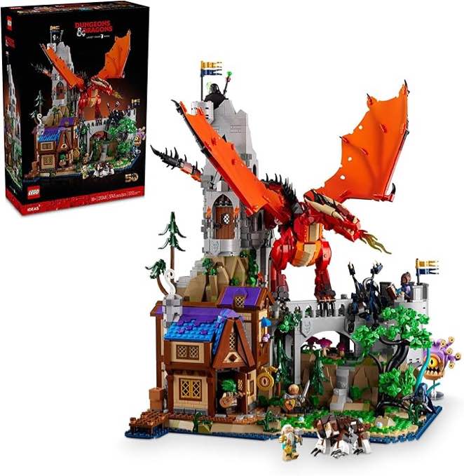 LEGO Ideas Dungeons & Dragons: Red Dragon’s Tale Building Set for Adults, Dungeons and Dragons Gift Idea, Fantasy Model for Build and Display, Created in Collaboration with Wizards of the Coast