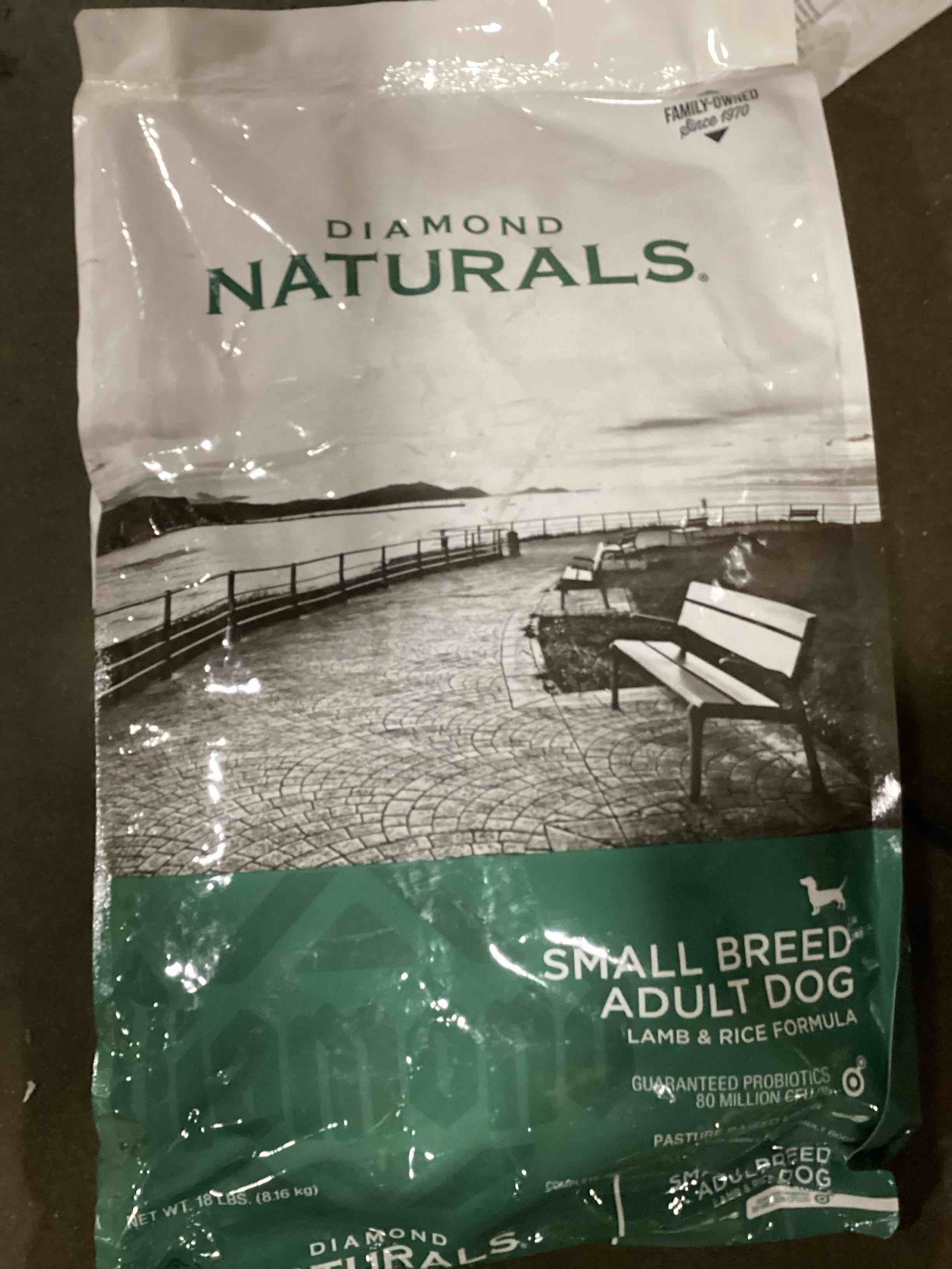 diamond naturals small breed dog real lamb recipe premium dry dog food, 18 lb