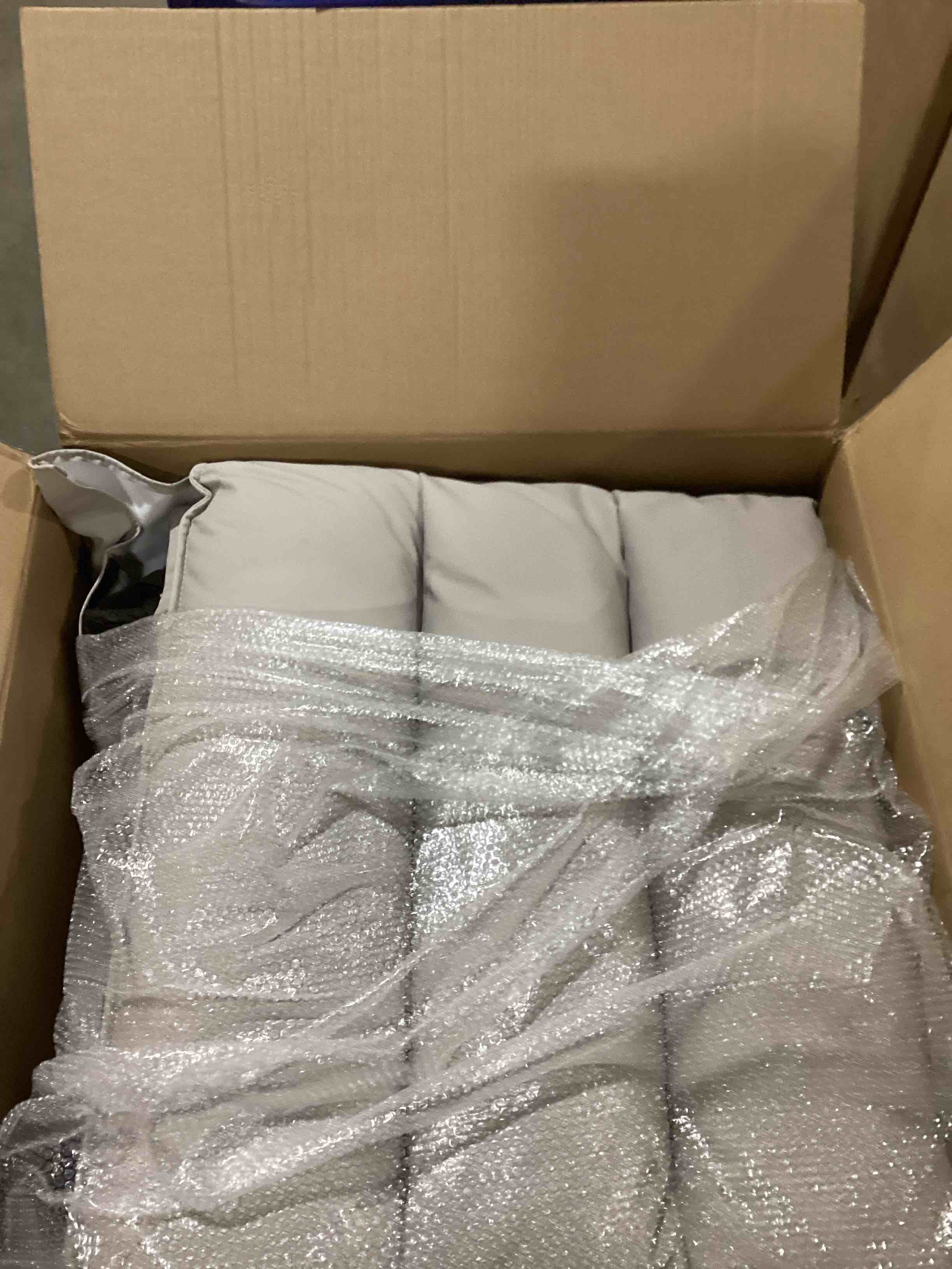 Condition photo showing As Is for Oversized Rocker Recliner Chair for Adults, Swivel Rocking Recliner Bean Bag Chair Sofa, Armless Push Back Recliner Chair for Living Room Home Theater, Beige