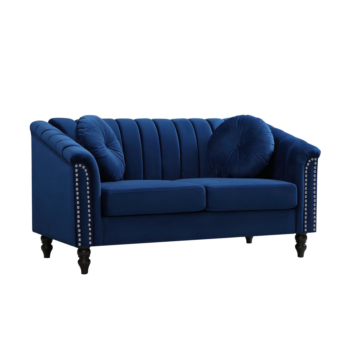 Condition photo showing New/Like New for Royal Blue Microfiber Loveseat 