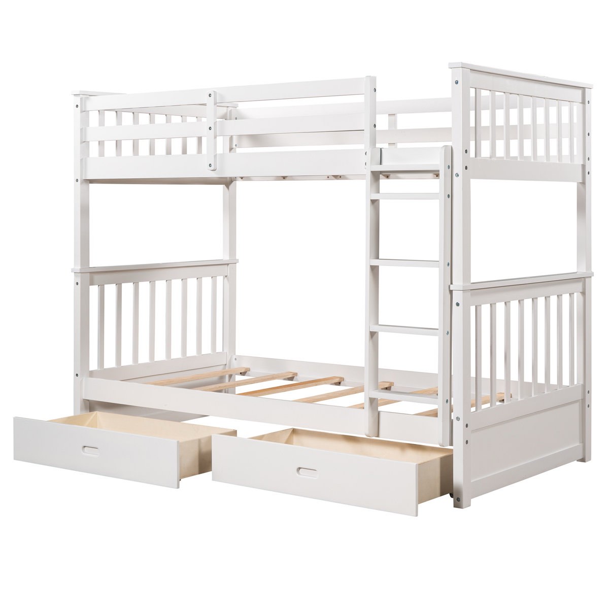 Condition photo showing New/Like New for White Dorethea 2 Drawer Standard Bunk Bed by Harriet Bee