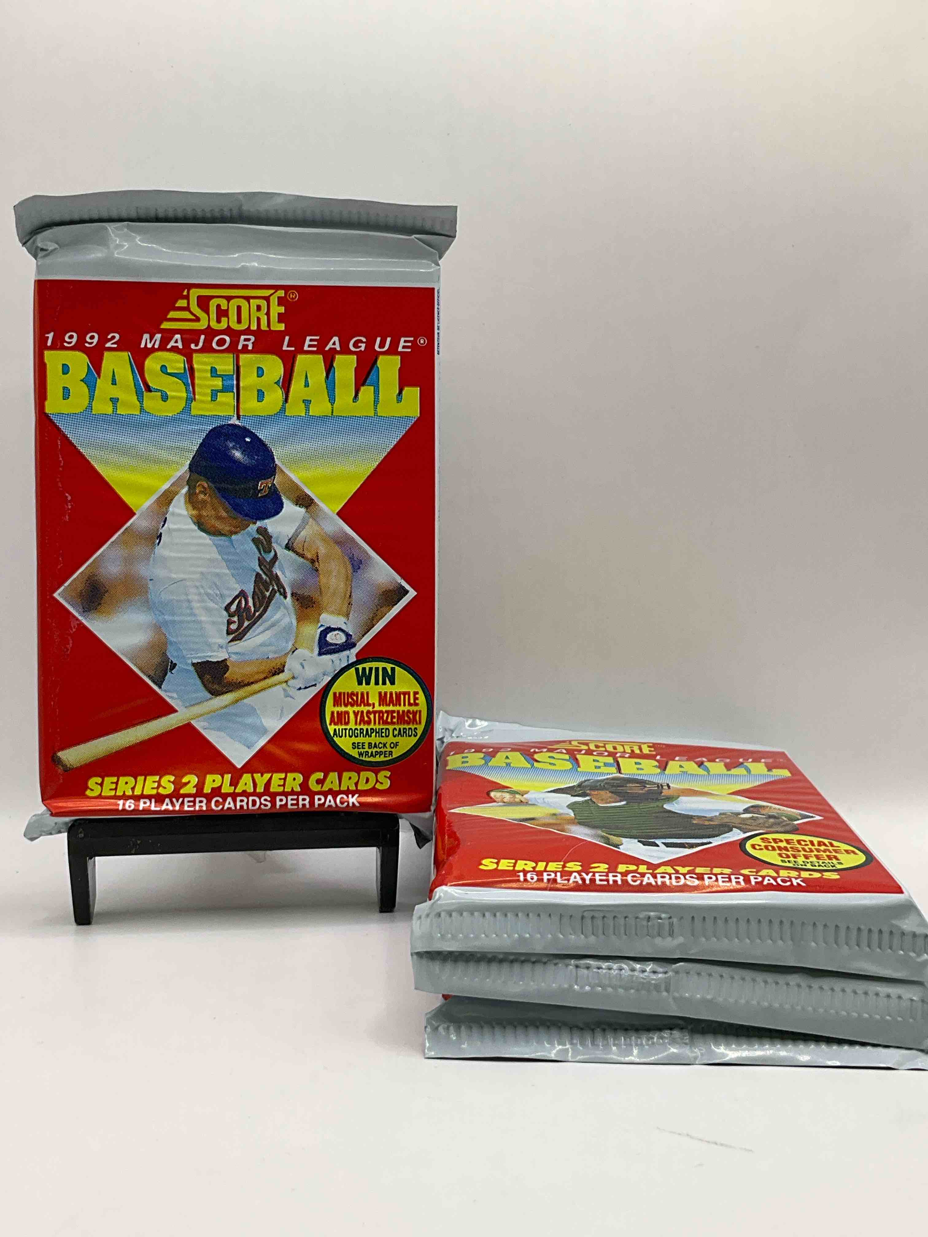 Mantle, Musial Or Yastrzemski Autograph!? 6,496 Randomly Inserted Signature Cards In The Packs From This Year Of Any Of These Players! 1992 Score Baseball Craziness! Series 2, See What You Get!