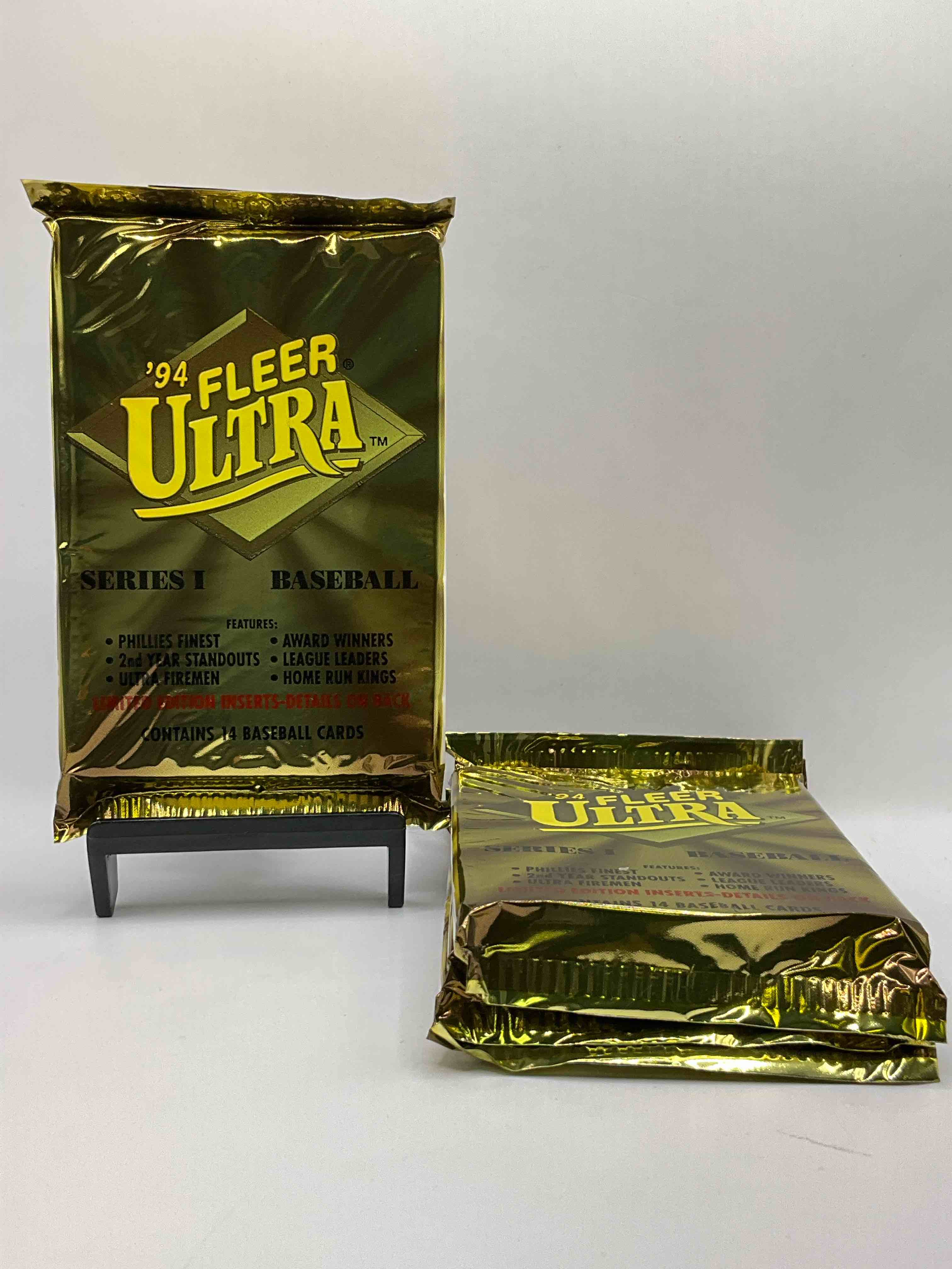 Special Limited Edition Inserts! 1994 Fleer Baseball Unopened Packs! These Packs Have The Possibility Of Containing Rare League Leaders, Phillies, Home Run & Other Special Edition Inserts! Wow! Search For Griffey Jr & More!