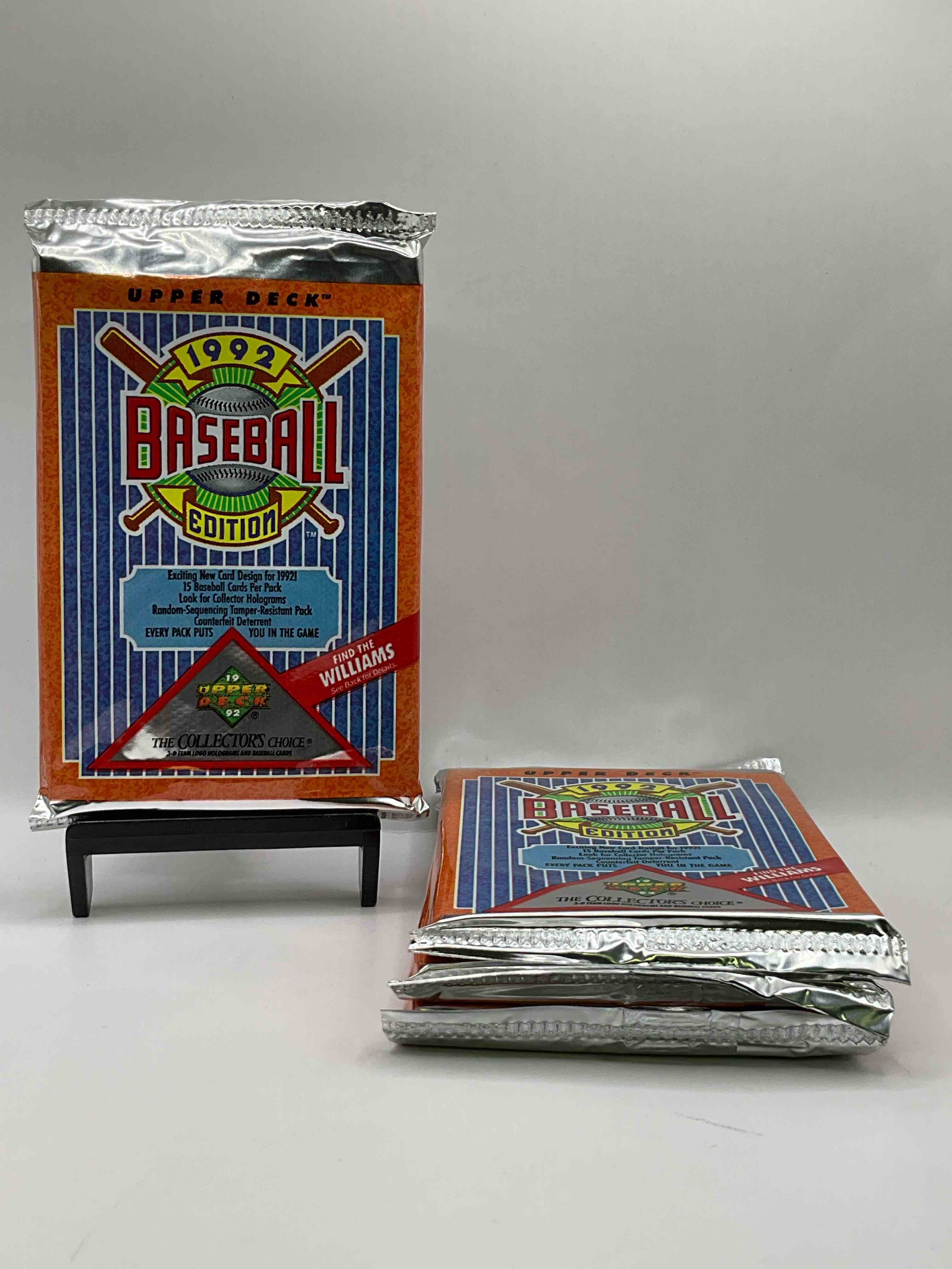 1992 Upper Deck Baseball Sealed Sports & Collectible Card Pack, Direct From Original Sealed Retail Case! Search For Ultra Rare & Valuable Ted Williams & Johnny Bench Signed Insert Cards As Well As Deion Sanders, Ken Griffey Jr., Nolan Ryan & So Much More!