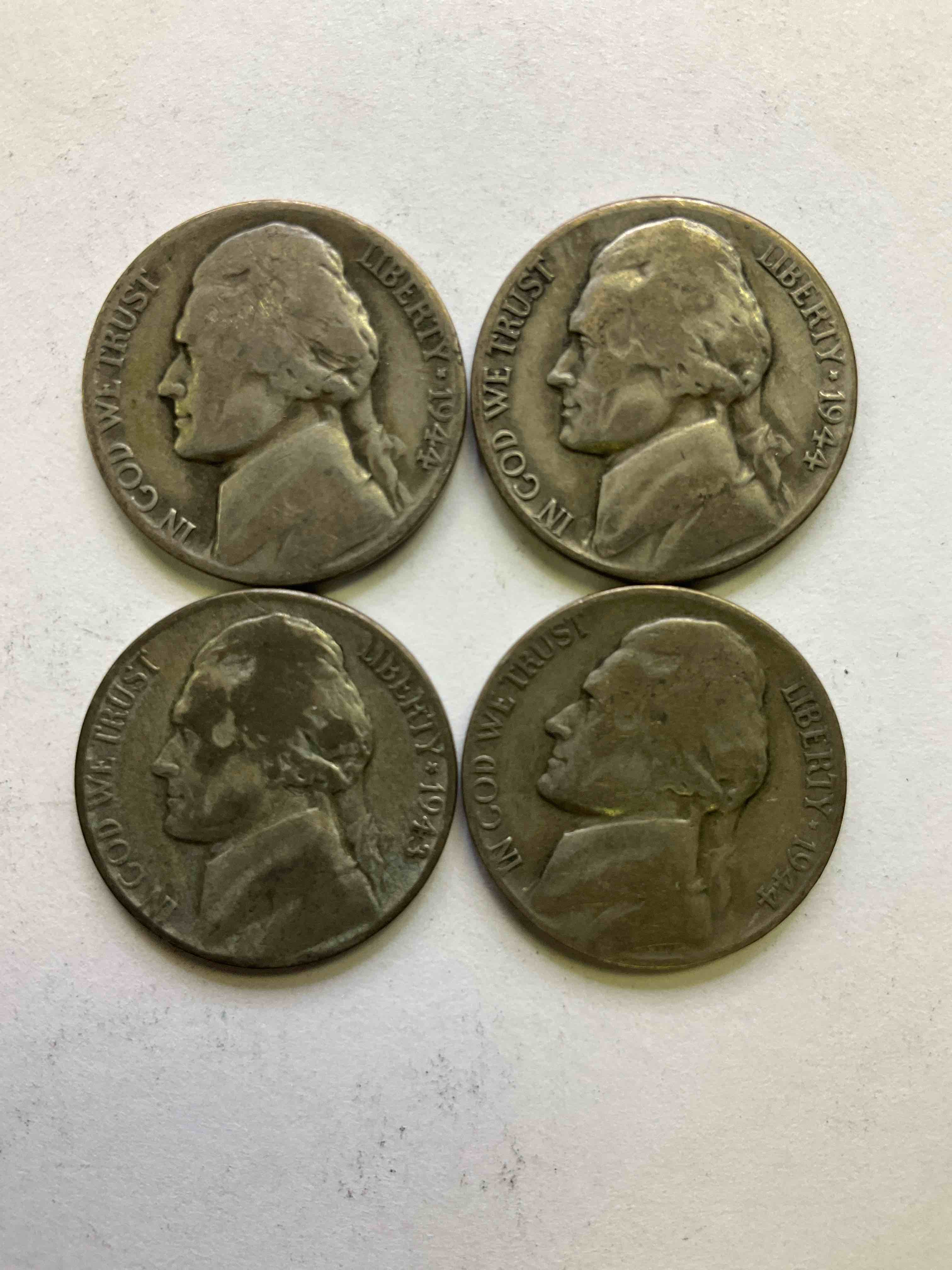 World War II Silver! Did You Know That Nickels Were Actually Made Of Silver During World War I In 1942, 1943 & 1944? This Is Because America Needed Nickel To Make Ammunition, So The U.S. Treasury Made Nickels Out Of Partial Silver Instead Of Nickel For These Three Years Only! Own Great Pieces Of Rare World War II Silver. All Silver Nickels Dated... The Height Of The War! Each Nickel Was Minted At 35% Silver, 56% Copper & 9% Manganese. Own Rare Pieces Of Valuable World War II Precious Metal History! Hard To Find!