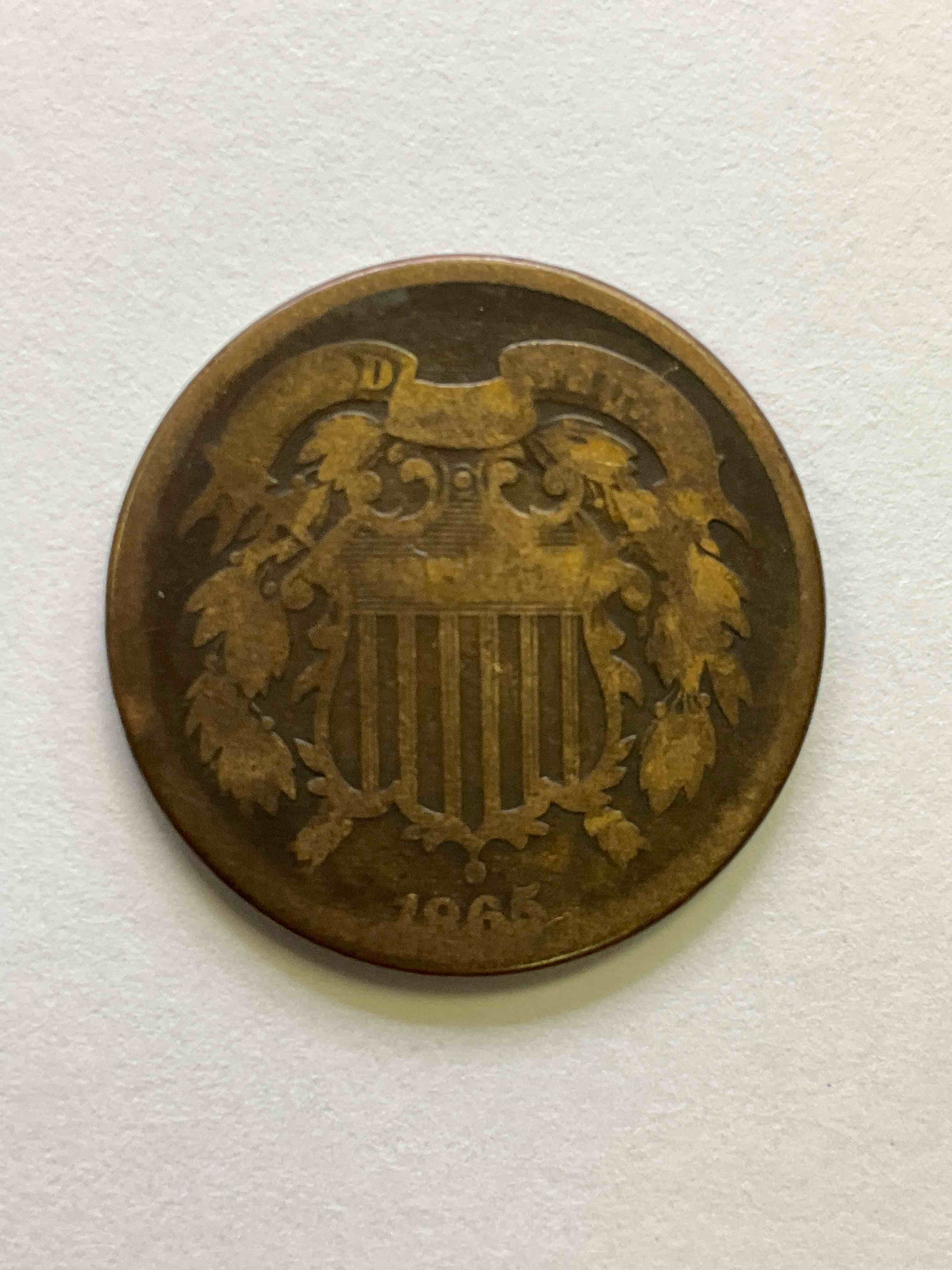 1865 Civil War Treasure! Rare, Authentic 1865 Shield Two Cent Piece From One Of The Most Consequential Years In U.S. History... 1865 The Last Year Of The Civil War & The Year Lincoln Was Assassinated! A Serious Collector Item That Is Incredibly Hard To Find In This Good Condition! Own An Amazing Piece Of History & Great Investment!