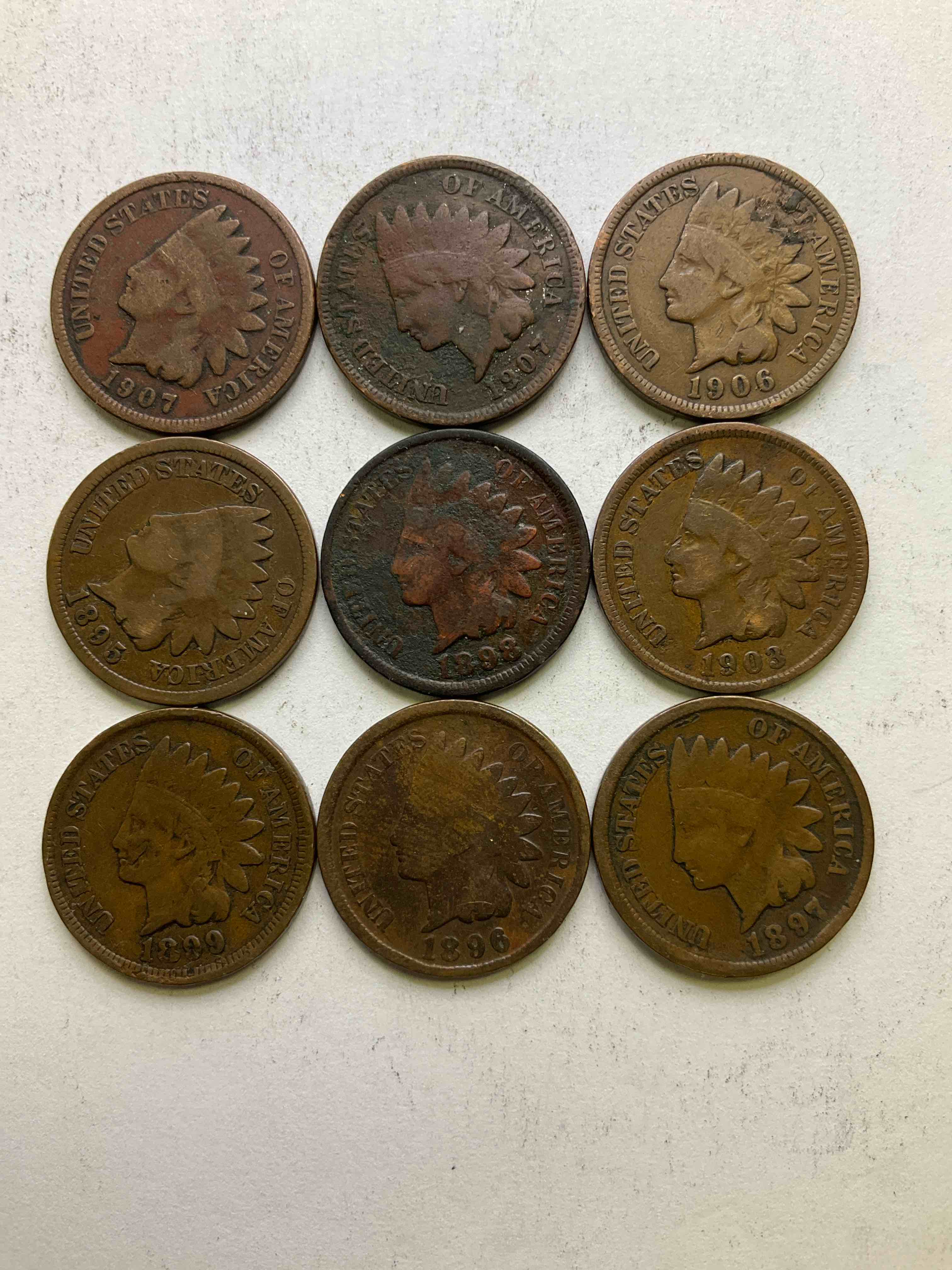 Indian Head Pennies! These Gorgeous U.S. Pennies Were Minted From 1859-1909 & Have Become Serious Collector Items! The "Indian Head" Design Is Actually A Representation Of Lady Liberty Wearing An Indian Headdress. Here Are Beautiful, Well-Kept Examples Representing Many Different Mint Years! Great For Collecting, Investing & Learning History, & Rare With Visible Dates!