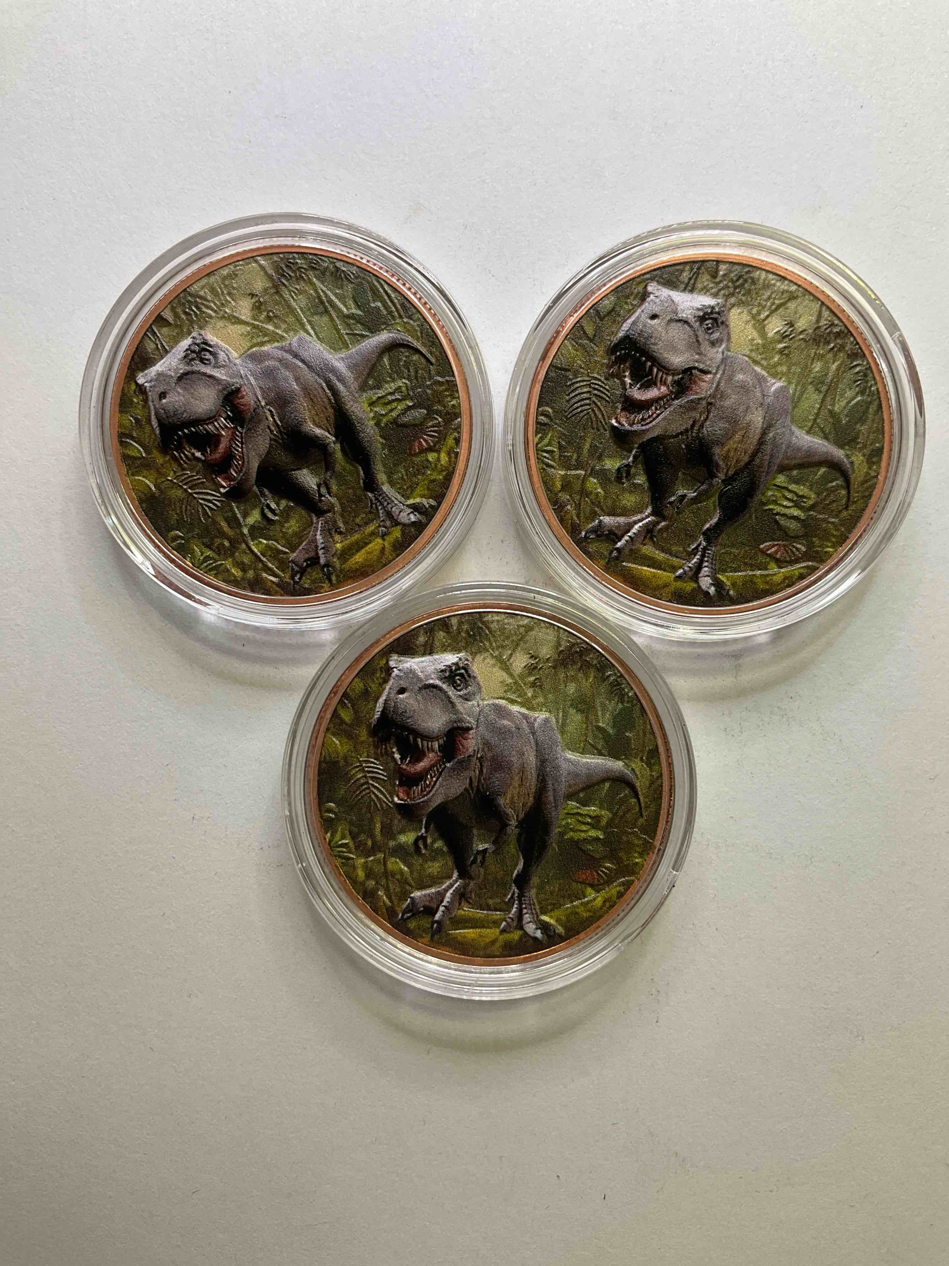 Pure Copper Large Coins! One Ounce Pure Copper Colored TREX Coin, Brand New In Excellent Condition. 1.5" Diameter. Pure Copper! 3D TREX Edition!