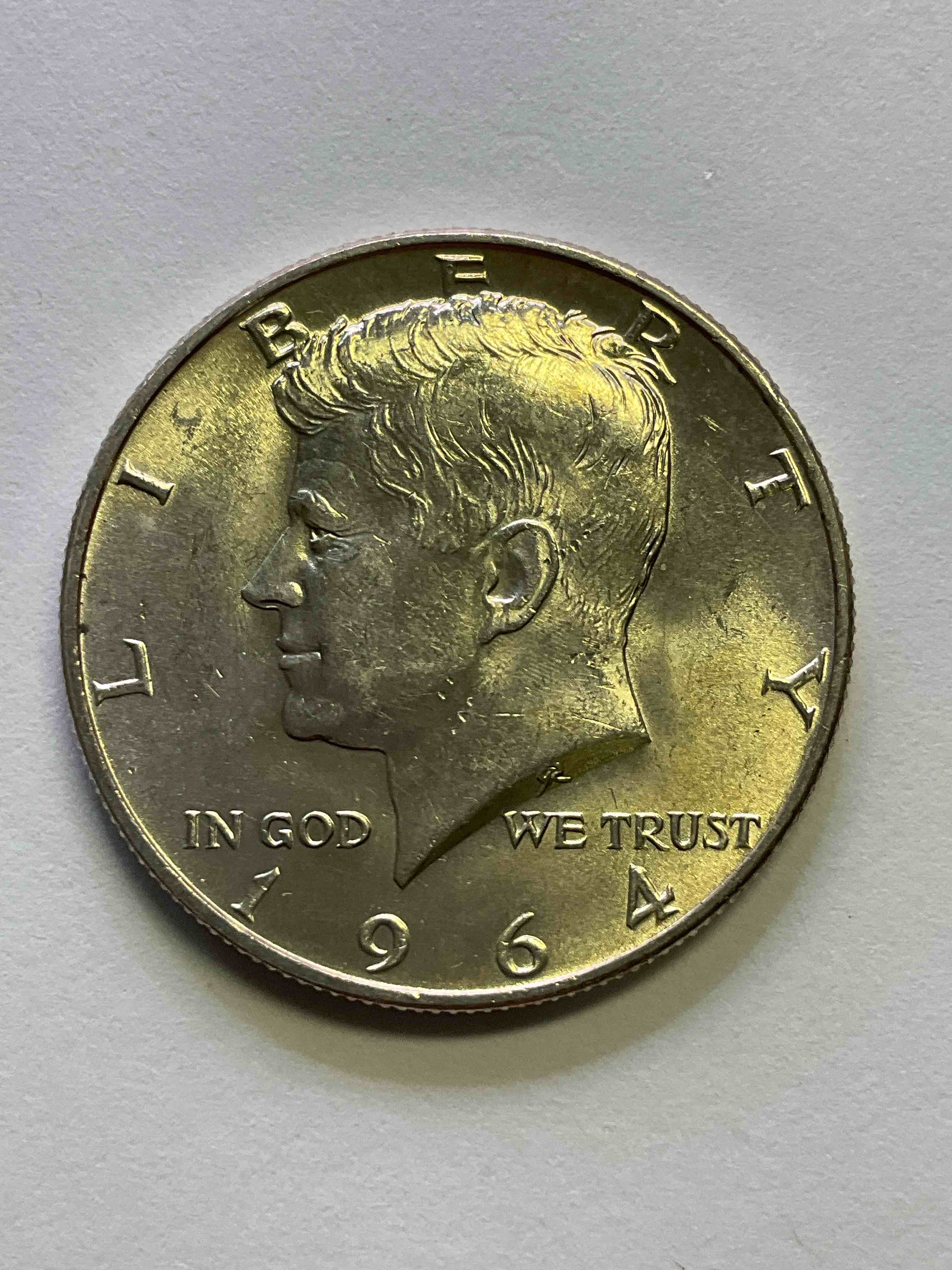 1964 rare kennedy 90% silver wow! did you know that 1964 is the only year kennedy half dollars are 90% silver?! when jfk was assassinated in 1963 the u.s. mint rushed to make a coin in his honor. they replaced the franklin half dollar with a kennedy version in 1964. after 1964 kennedy half dollars were made with 40% silver before eventually having no silver at all. 1964 is the year to collect kennedy half dollars if you are investing in u.s. fine silver! check out this rare 1964 kennedy half dollar in excellent condition!