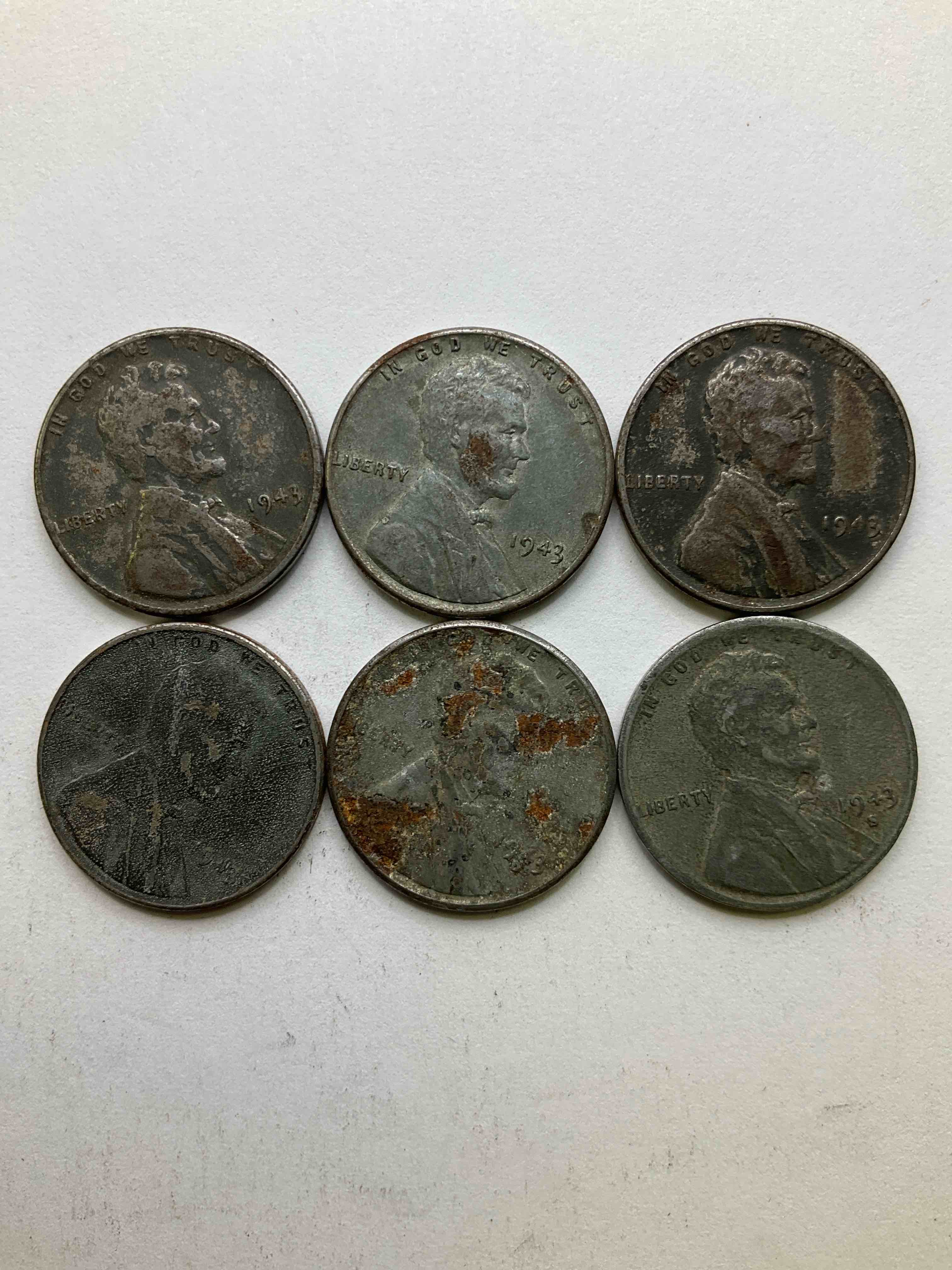 1943 World War Il History! Did You Know That In 1943 Copper Was So Valuable For Making Ammunition That The U.S. Treasury Made Pennies Out Of Steel?! 1943 STEEL Pennies Have Become Valuable, Rare Collector Items! Up For Auction Are Rare WWII Steel Pennies Appearing Circulated. Own Pieces Of World War II History That Are An Awesome Investment!