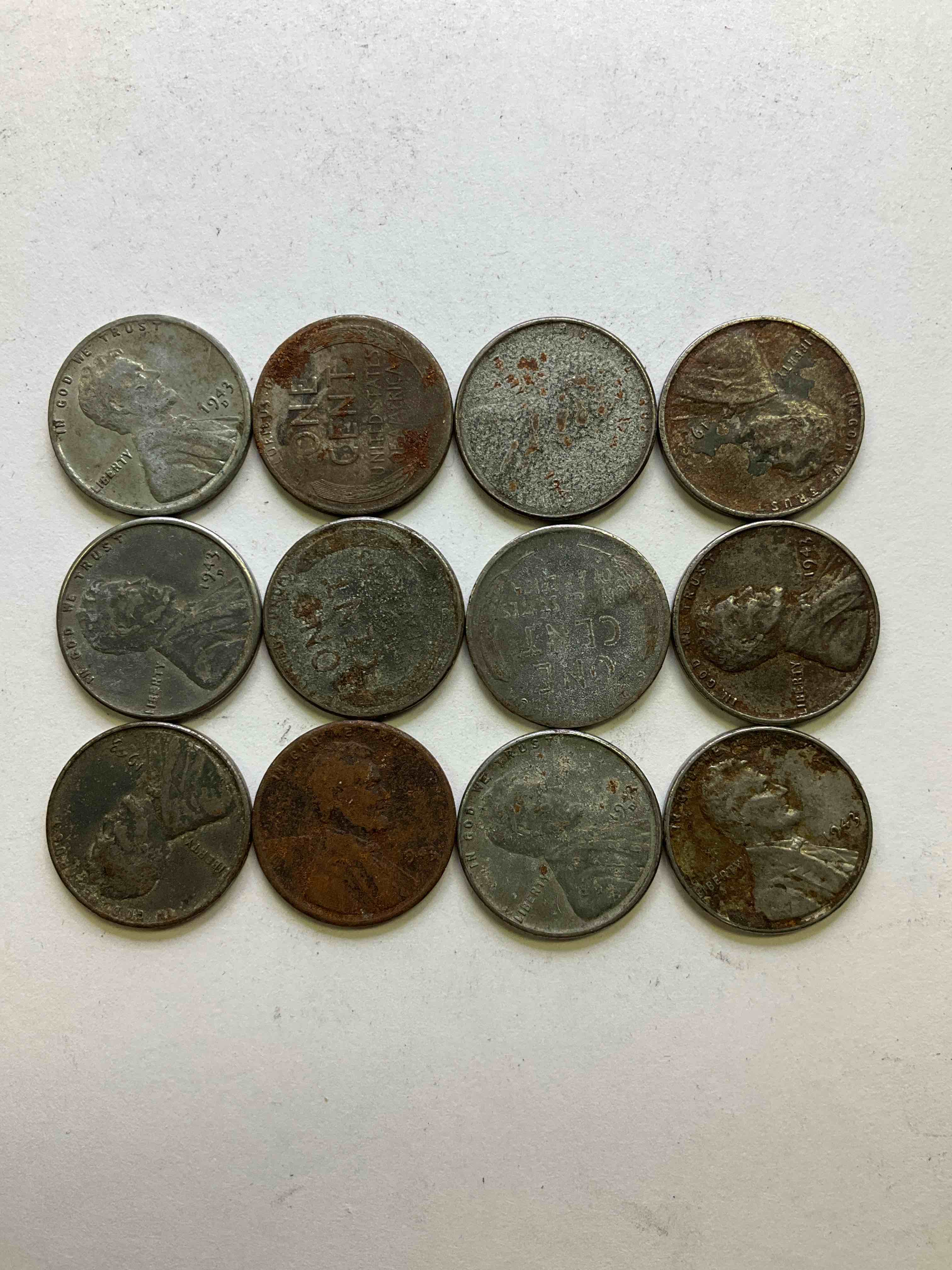 1943 World War Il History! Did You Know That In 1943 Copper Was So Valuable For Making Ammunition That The U.S. Treasury Made Pennies Out Of Steel?! 1943 STEEL Pennies Have Become Valuable, Rare Collector Items! Up For Auction Are Rare WWII Steel Pennies Appearing Circulated. Own Pieces Of World War II History That Are An Awesome Investment!
