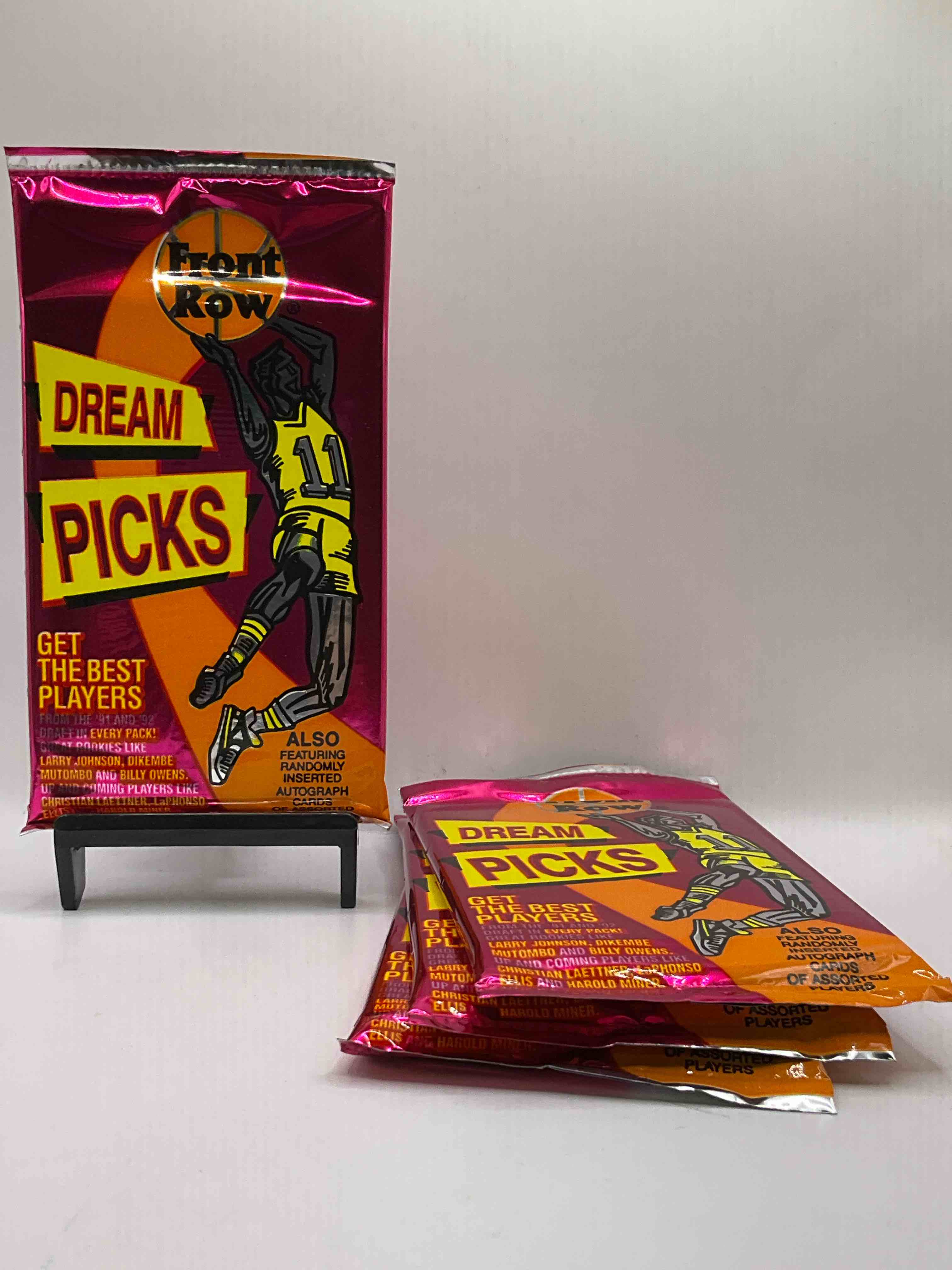 1991 Throwback Rarity! Here's Something You've Probably NEVER Seen! 1991 Front Row College Basketball / NBA Unopened Sealed Packs, Direct From Sealed Original Retail Case! Includes Randomly Inserted Rare Autograph Cards! Front Row Was The "Original" College Jersey Card Packs Back In The Day & Has Long Been Defunct. These Cards Are Becoming Serious Collector Items Due To Their Scarcity. These Things Are Serious Retro! Own Some Great Sports Card History & Something You'l Rarely See Again!