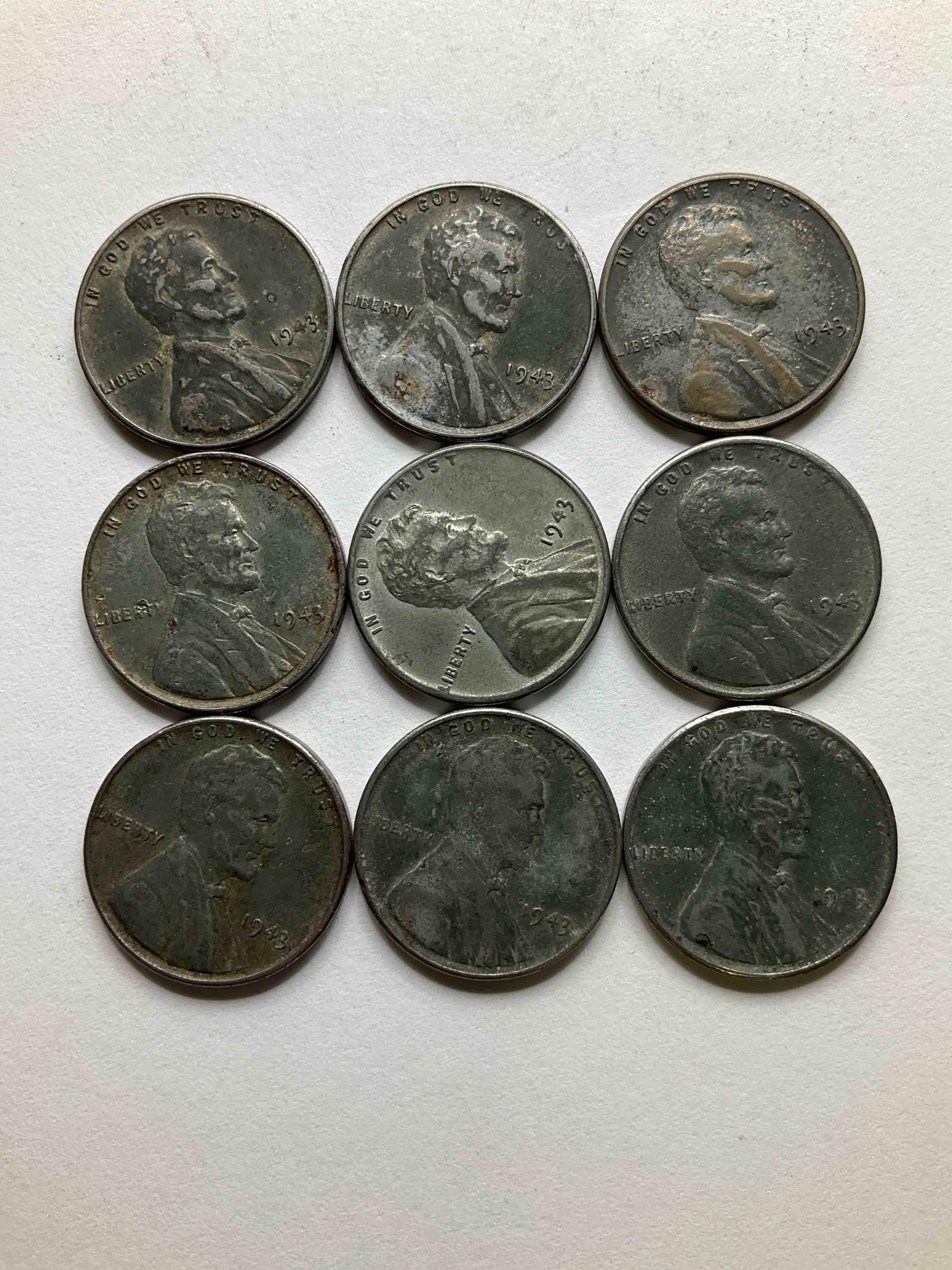 1943 World War Il History! Did You Know That In 1943 Copper Was So Valuable For Making Ammunition That The U.S. Treasury Made Pennies Out Of Steel?! 1943 STEEL Pennies Have Become Valuable, Rare Collector Items! Up For Auction Are Rare WWII Steel Pennies Appearing Circulated. Own Pieces Of World War II History That Are An Awesome Investment!