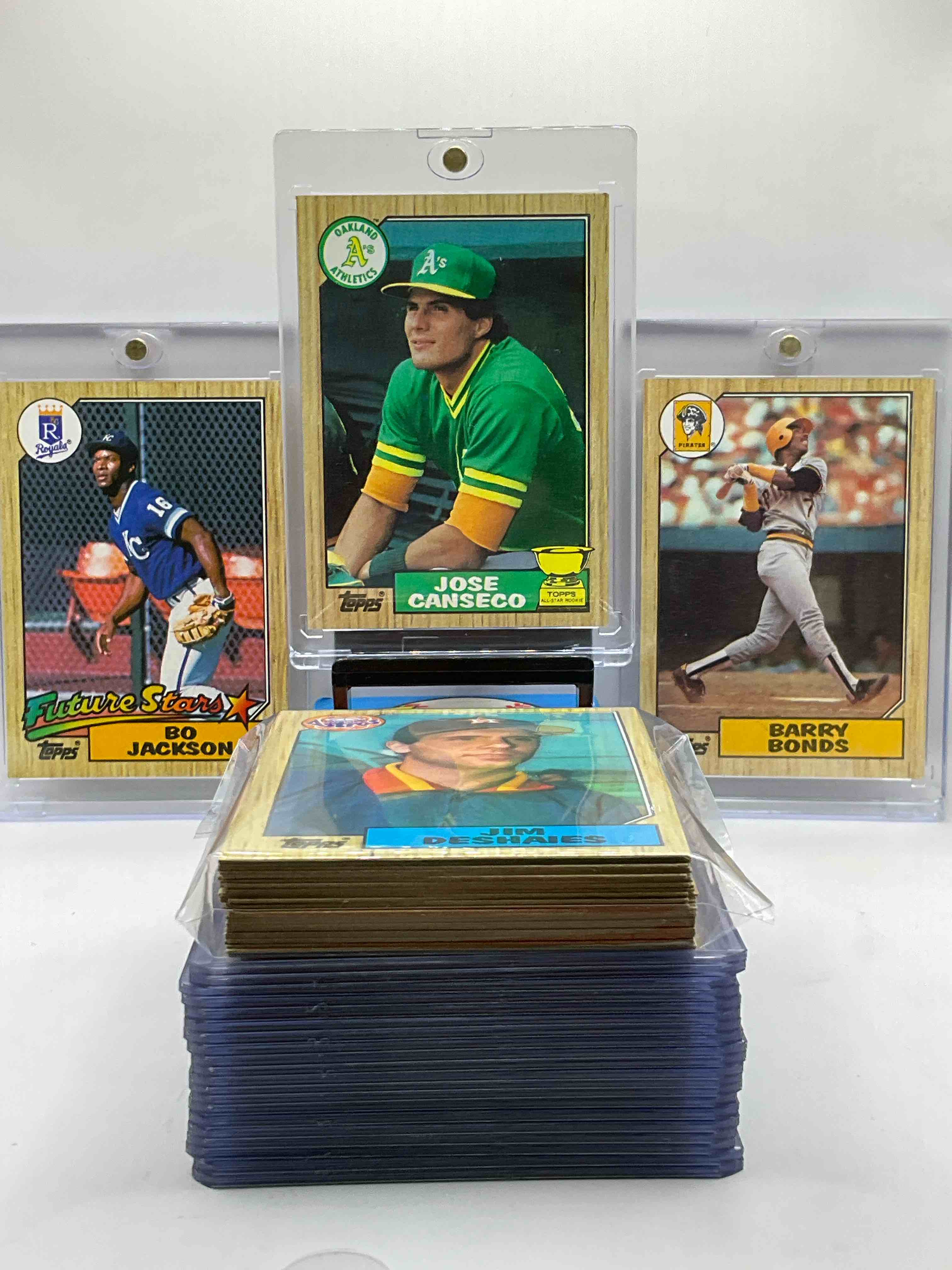 Jose Canseco, Bo Jackson & Barry Bonds Rookies! 1987 Topps Baseball 50 Card Craziness! Bo Jackson, Barry Bonds, Kirby Puckett, Tom Glavine, Rickey Henderson, Don Mattingly, Cal Ripken, Wade Boggs, Doc Gooden, Fernando Valenzuela, Nolan Ryan, Roger Clemens, George Brett, Tony Gwynn & More! The BEST Players From The Time! Super Rare Set With All Of These Stars! 50 Card Craziness! Legends, Heroes & Commons!