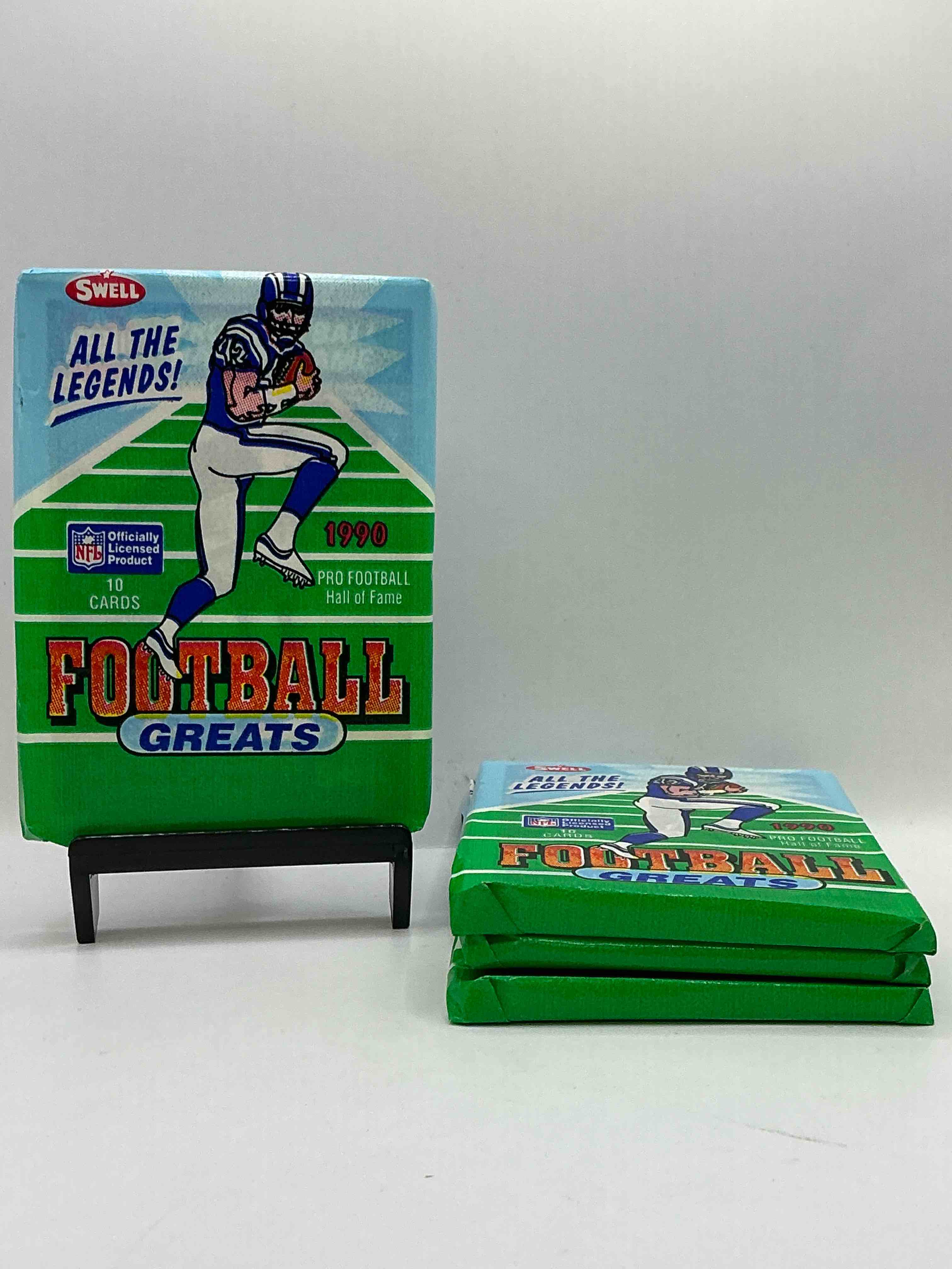 Blast From The Past! 1990 Football Greats! Pro Football Hall Of Fame Cards!Legends From Way Back When! Look For Terry Bradshaw, Gale Sayers, Dick Butkus, Joe Namath & So Many More Iconic & Insane Legends!