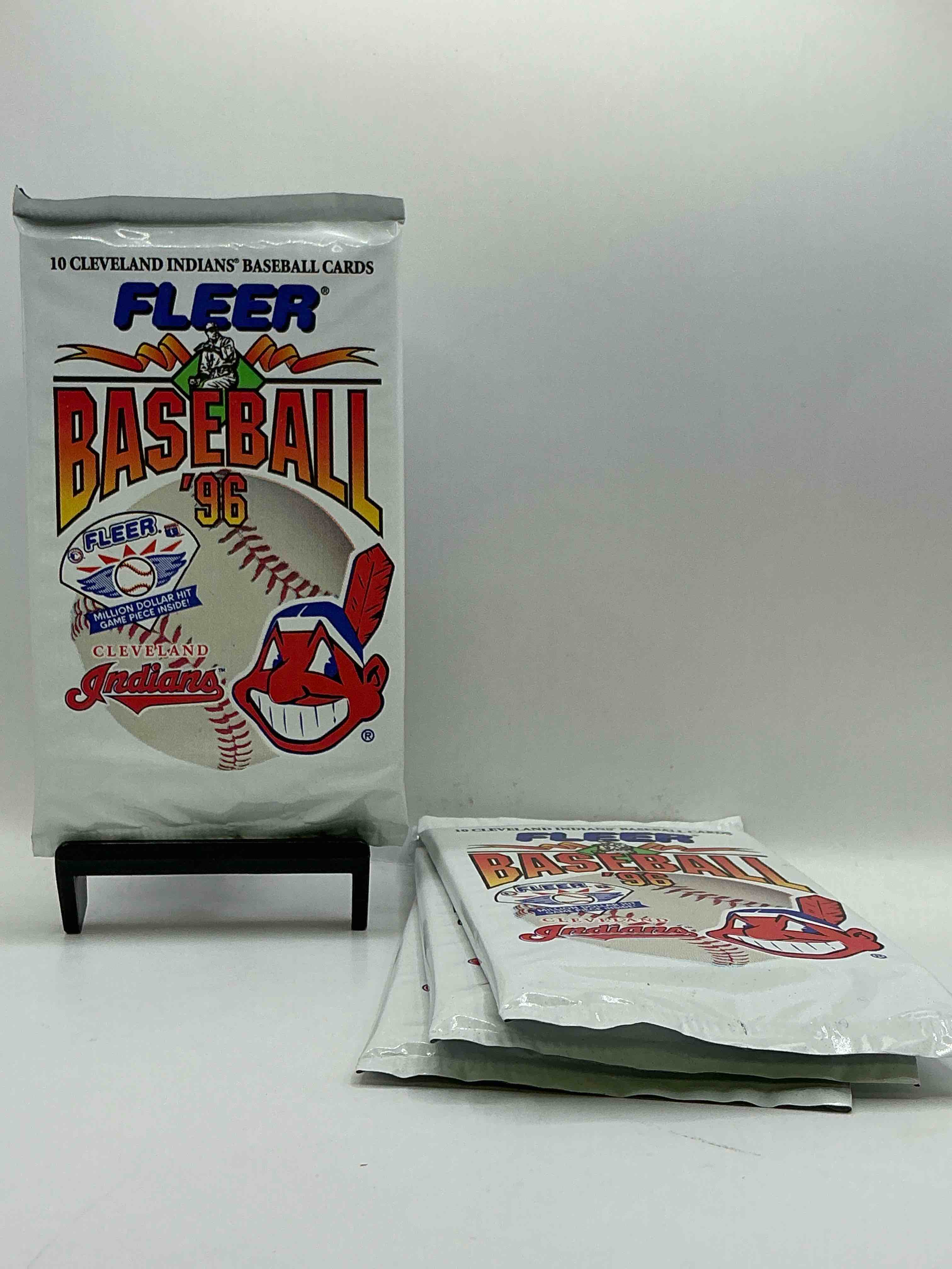 Cleveland 1996 Indians Packs! 1996 Fleer Packs, All Unopened & Rare With One Million Dollar Game Piece Inside!? Whoa Indians Fans Rejoice!