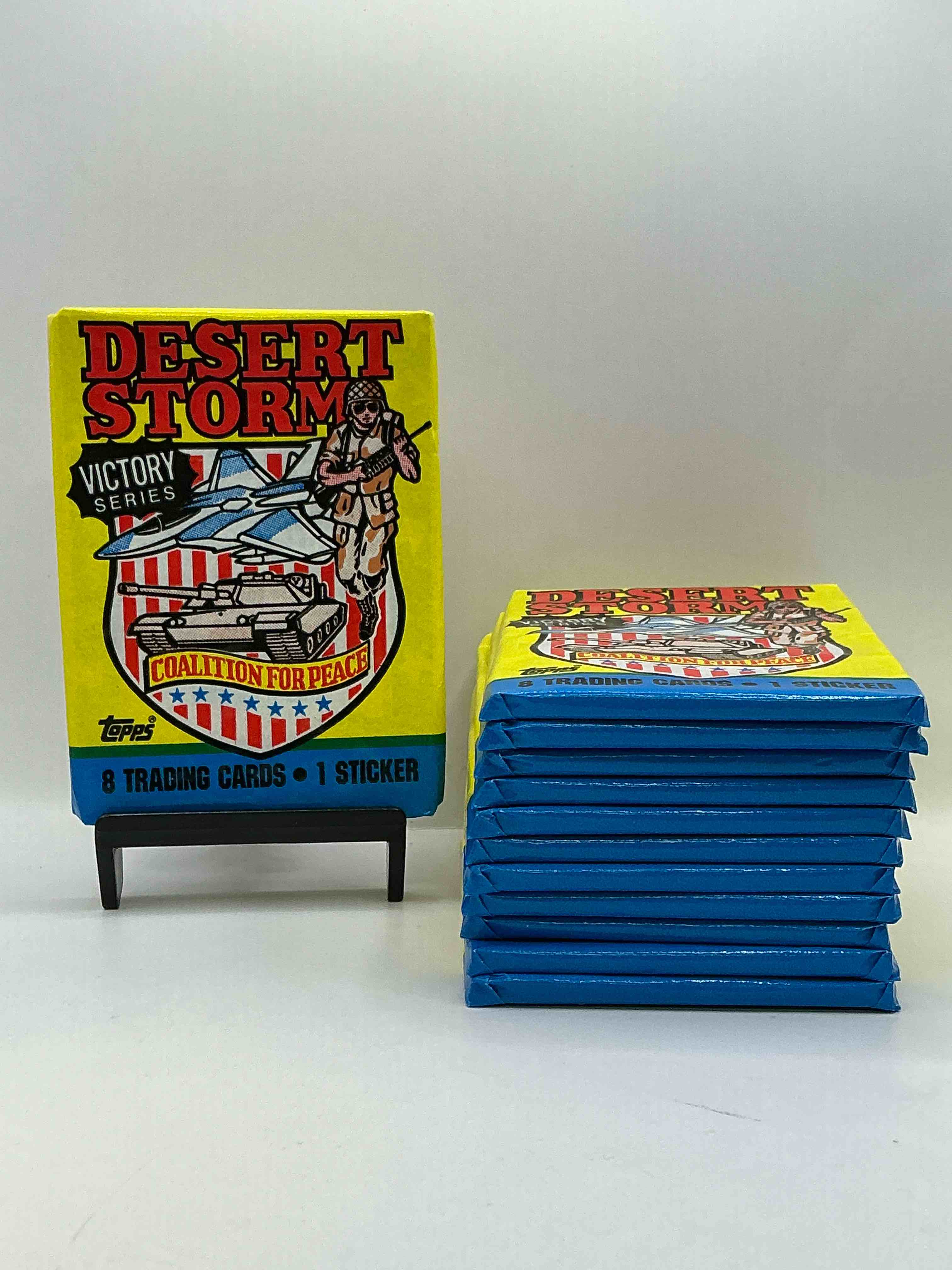 Calling Veterans! Awesome 1991 Desert Storm Coalition For Peace Unopened Wax Pack, Direct From Original Sealed Retail Case! Great Gift For Veterans!
