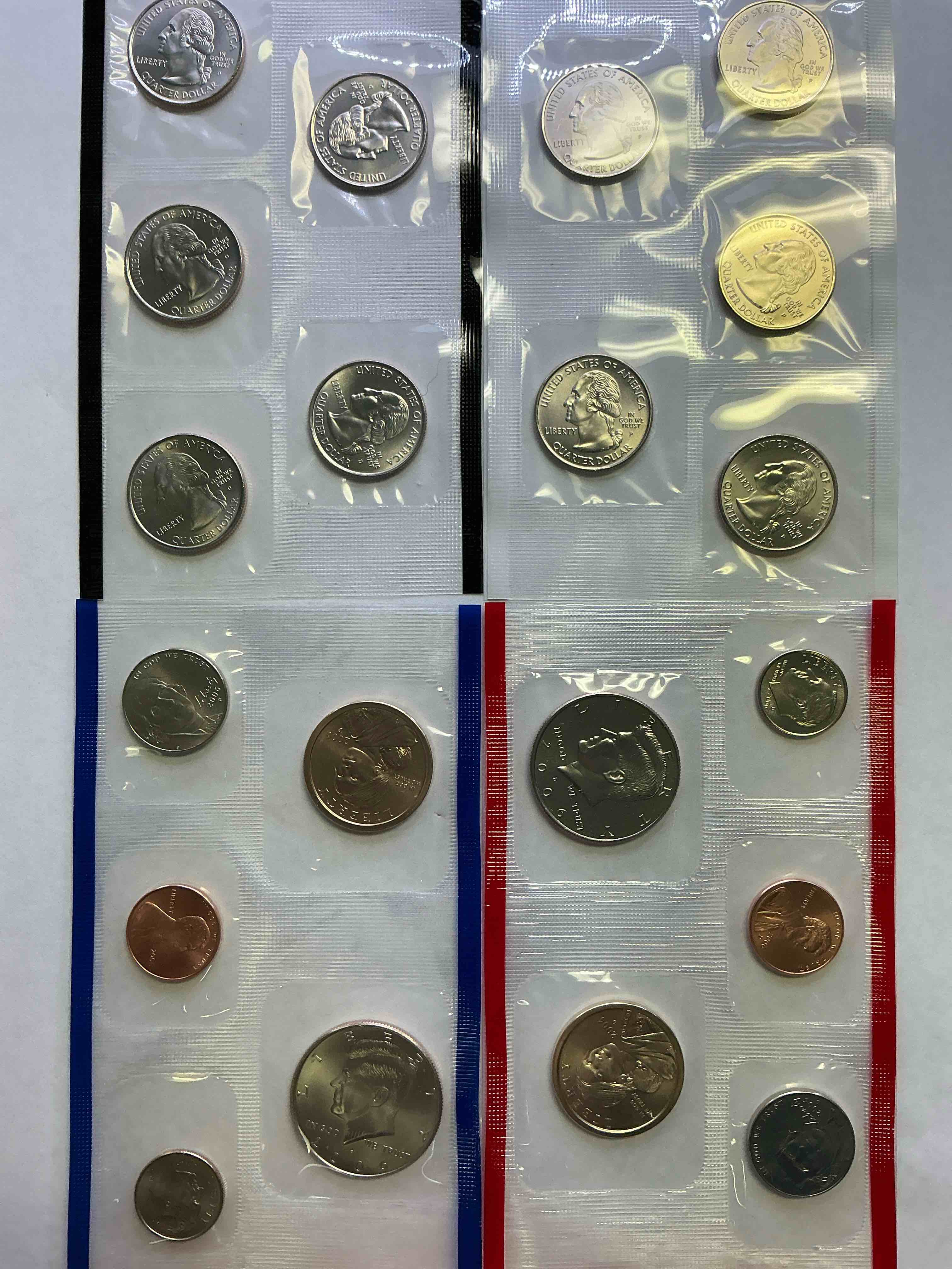 2006 Philadelphia & Denver Mint Set Coins! 20 Coin Mint Set, Including Sacagawea Dollars, Half Dollars, State Quarters, Nickels, Dimes & Pennies! Wow!